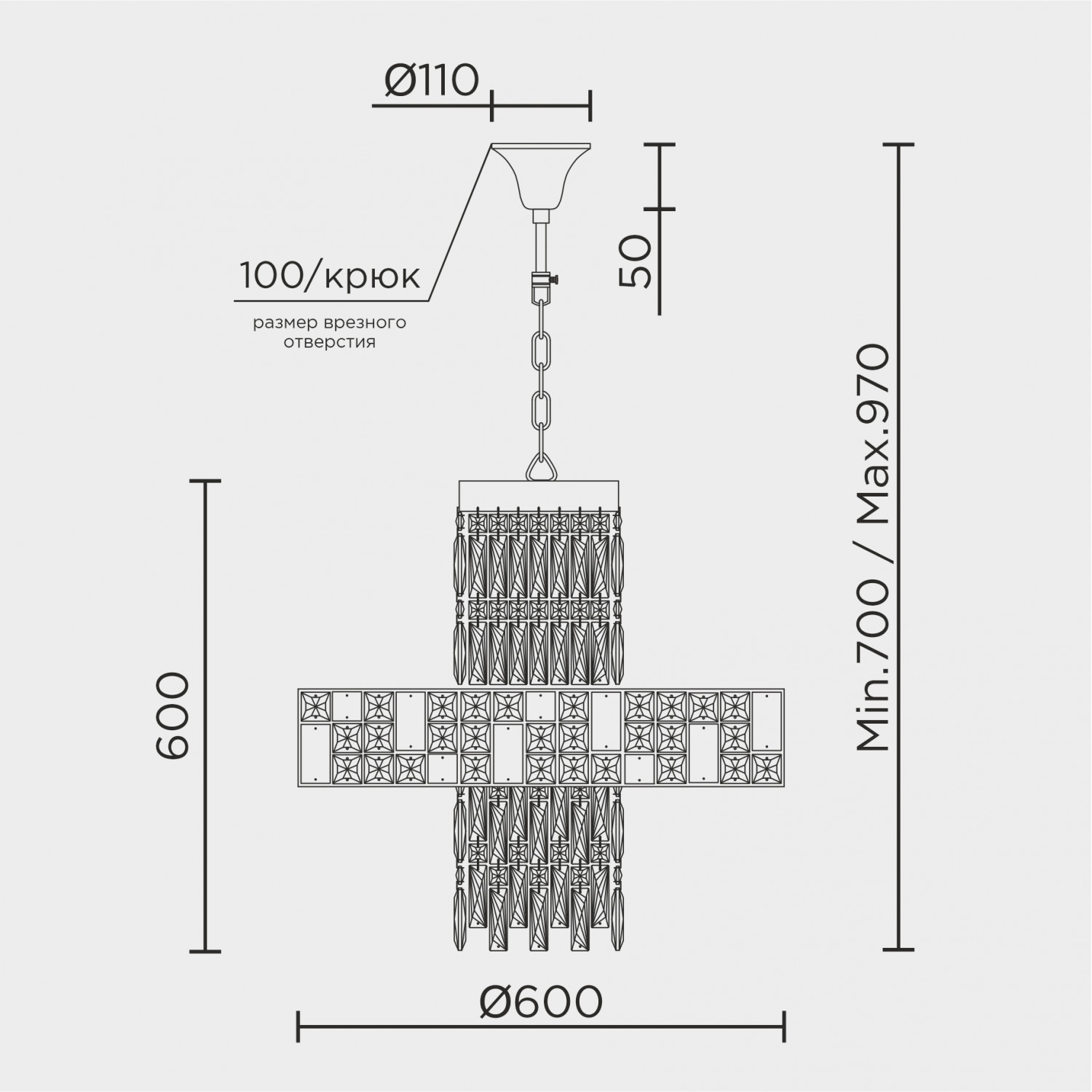 Подвесная люстра MODELUX ML.6987.600P