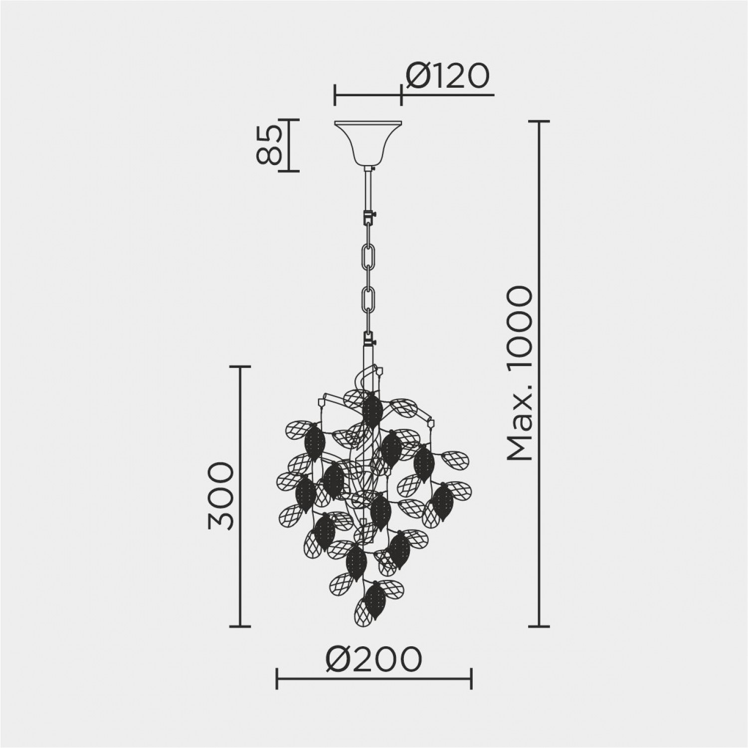 Подвесная люстра MODELUX MS.2111.200 GD