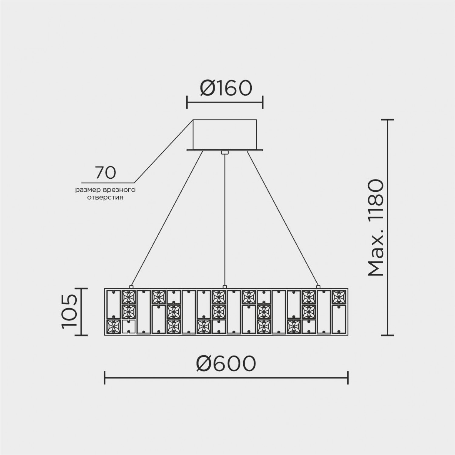 Подвесная люстра MODELUX ML.6988.600P GD