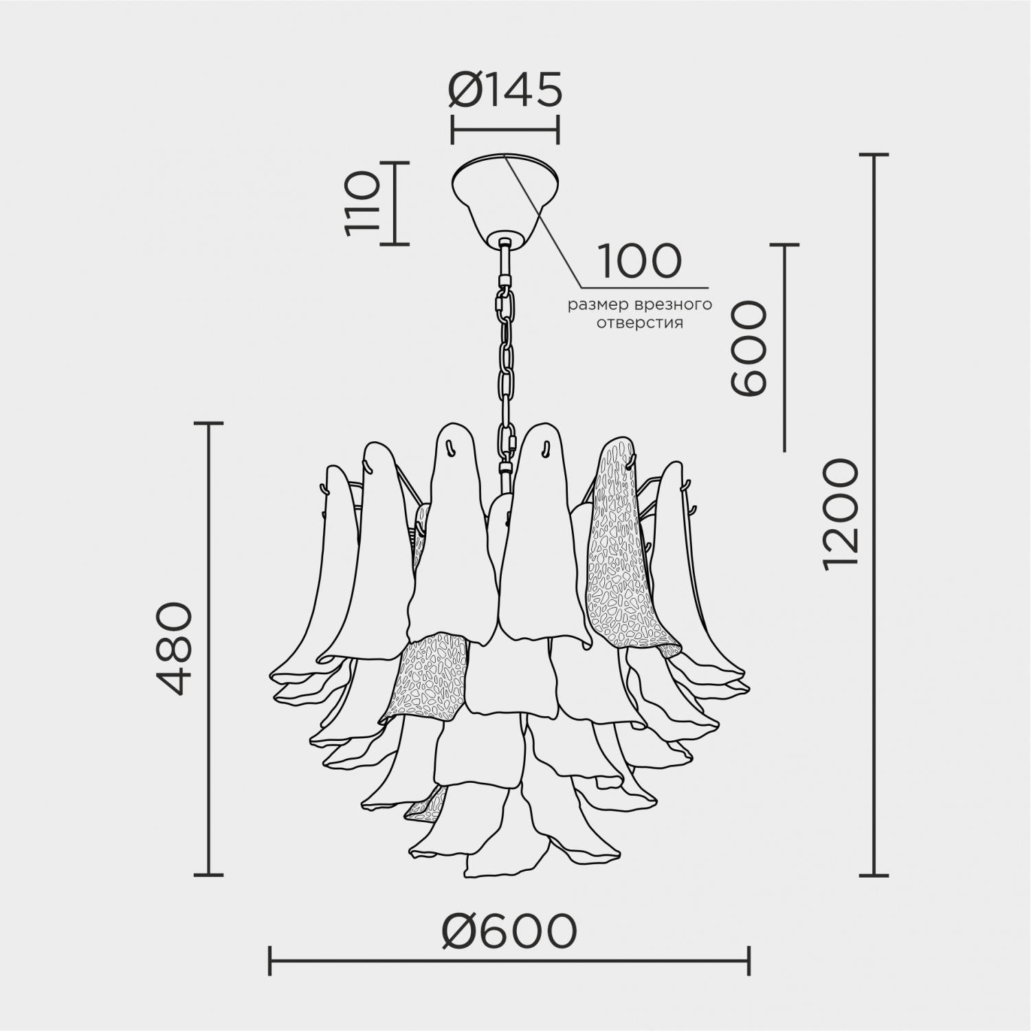 Подвесная люстра MODELUX ML.6777.10P GD