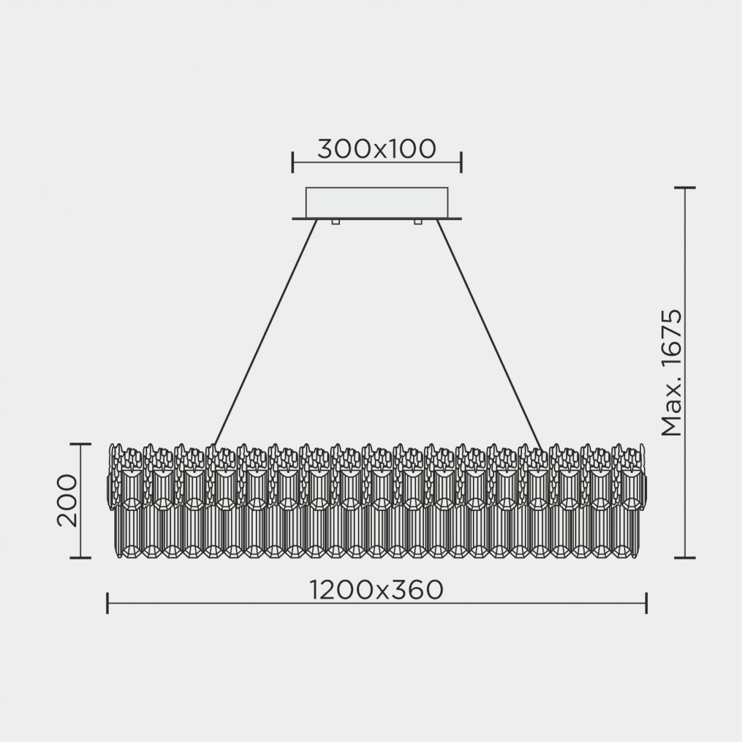Подвесная люстра MODELUX ML.830.1200 GD