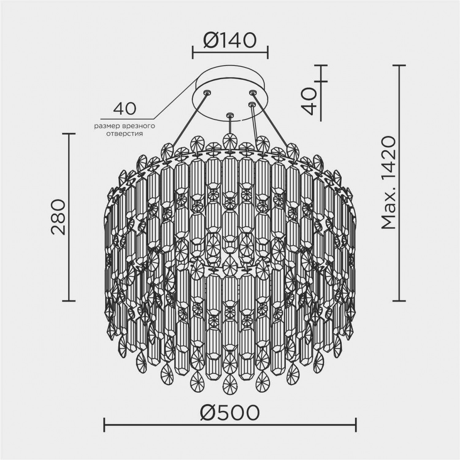 Подвесная люстра MODELUX ML.837.10 GD