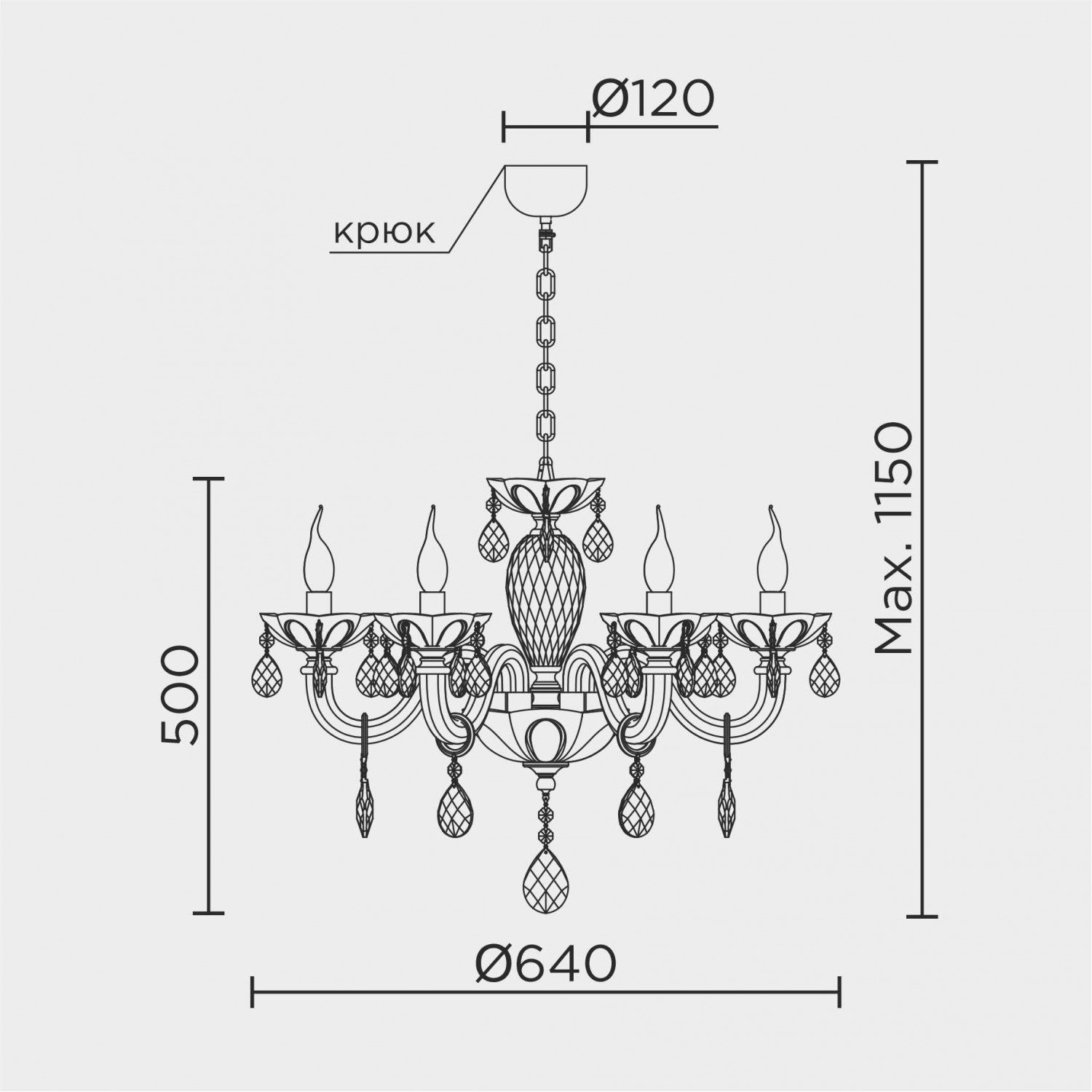 Подвесная люстра MODELUX ML.7148.6P