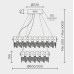 Подвесная люстра MODELUX ML.6980.800.500P GD