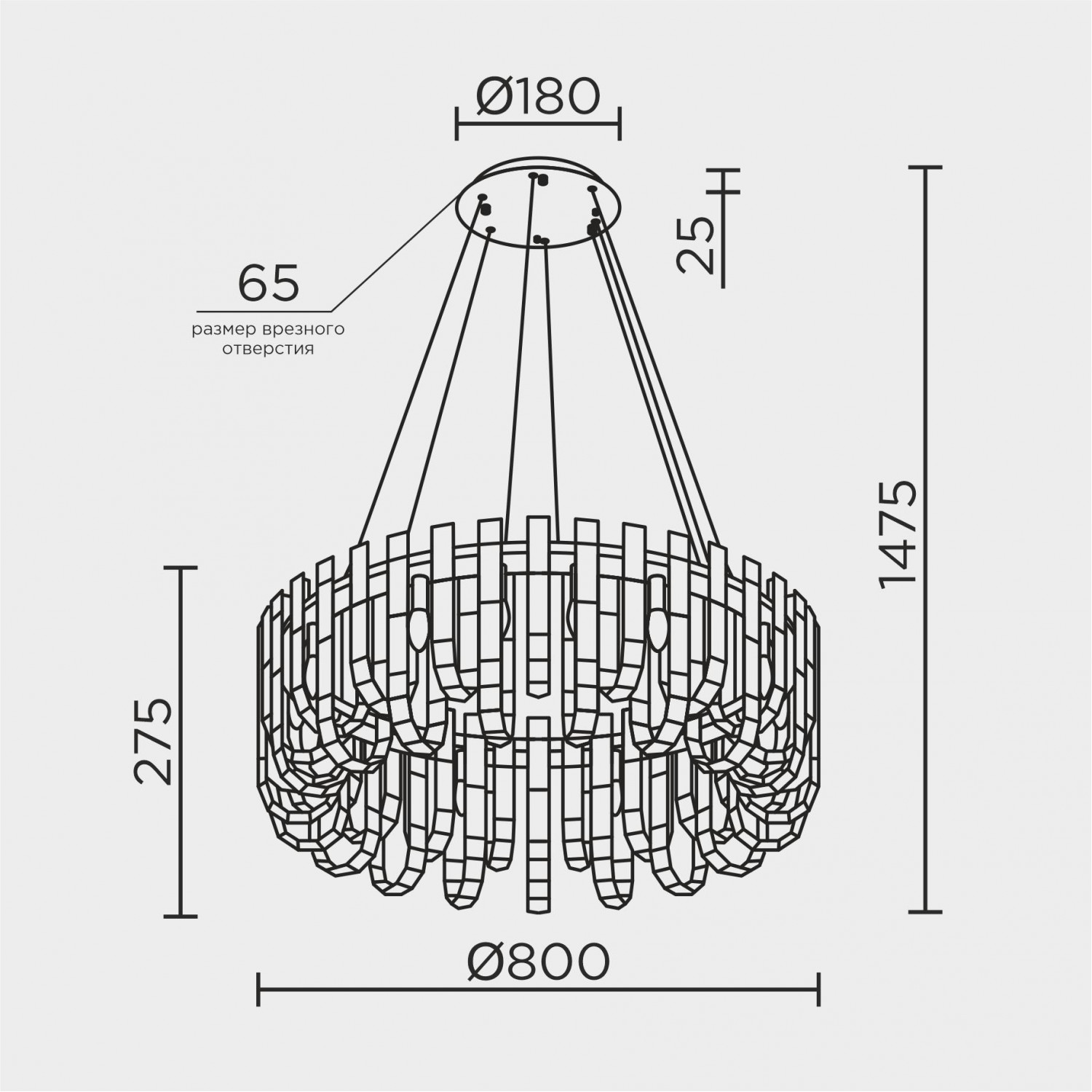 Подвесная люстра MODELUX ML.6621.19 BS-SM