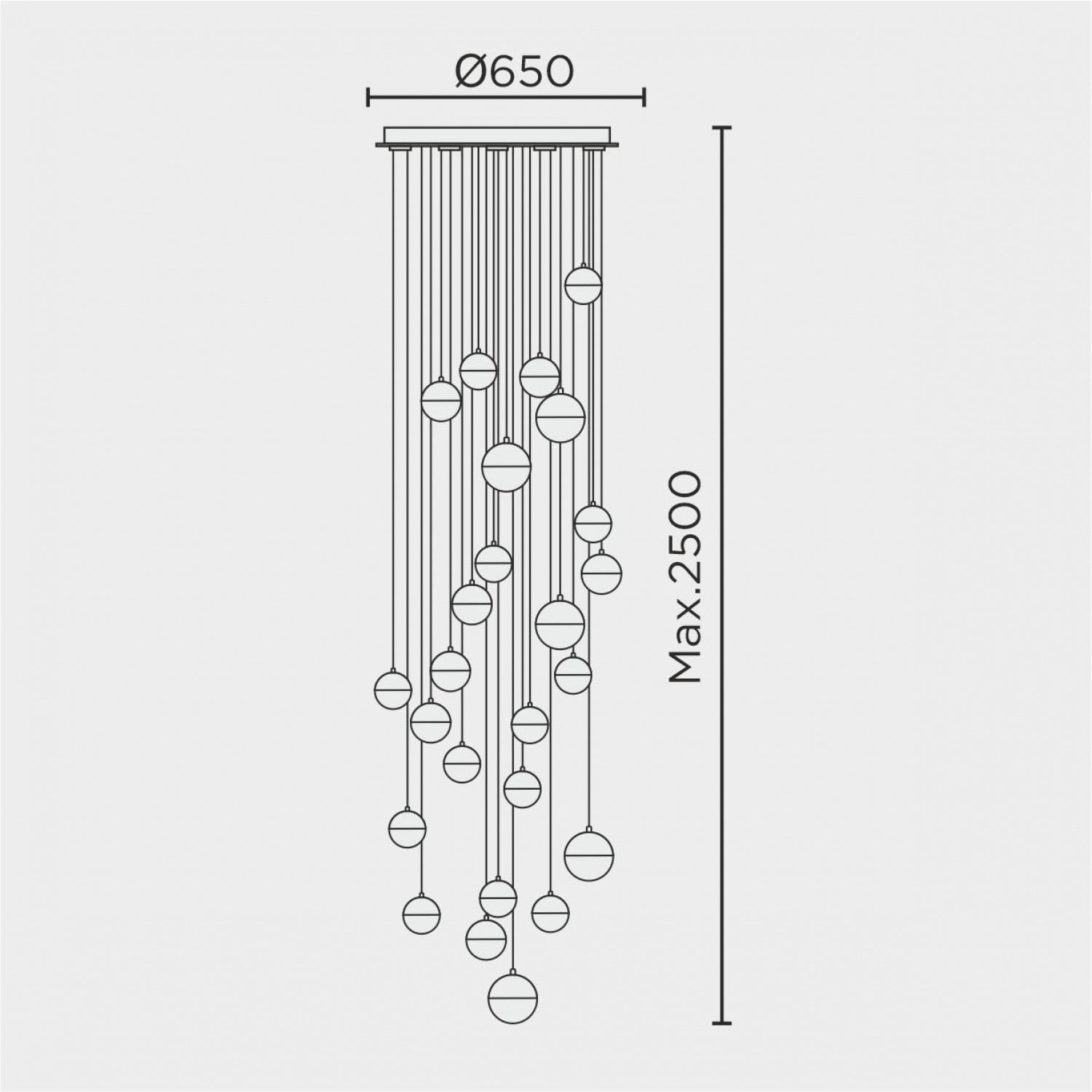 Подвесная люстра MODELUX ML.88938.25 GD