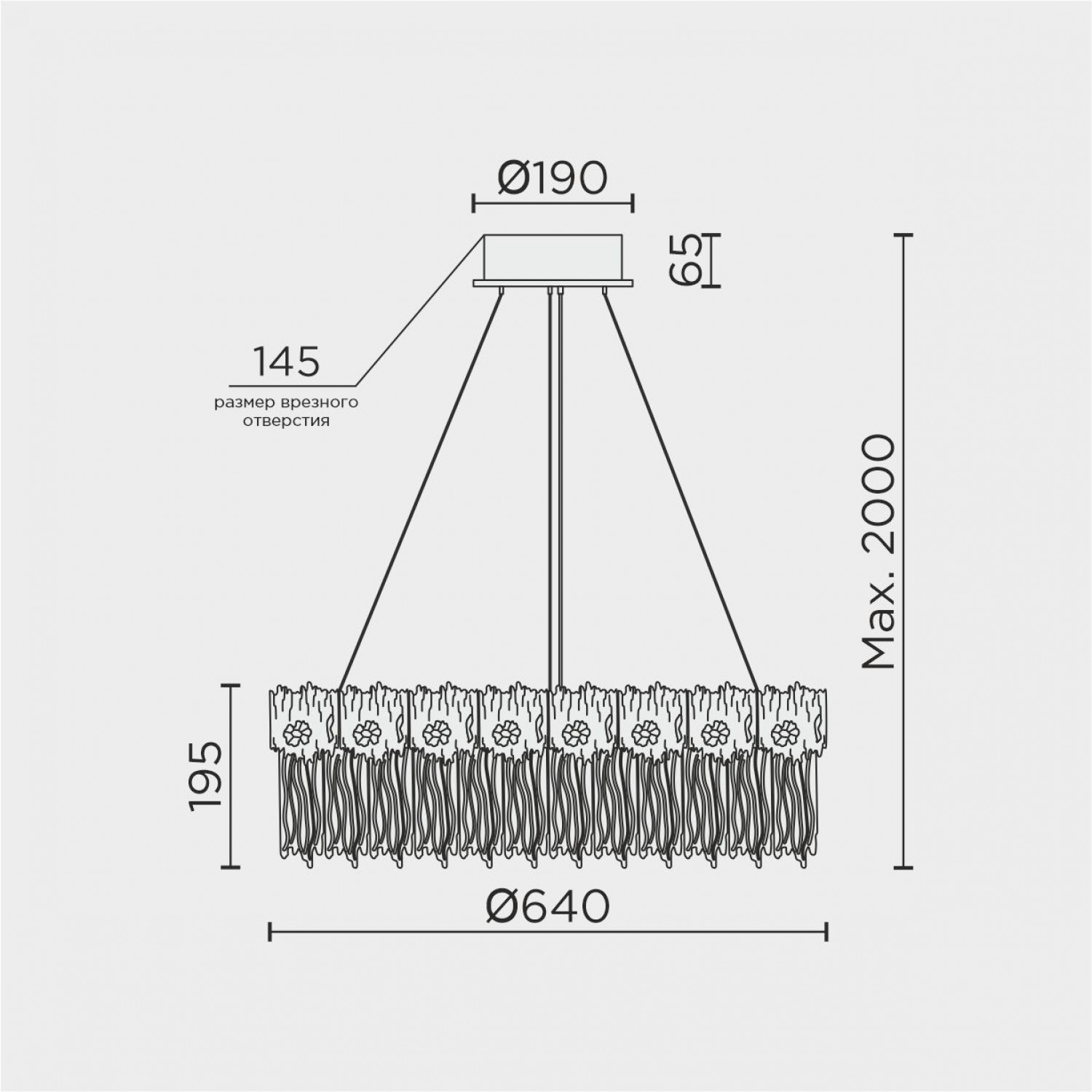 Подвесная люстра MODELUX ML.6028.600 GD