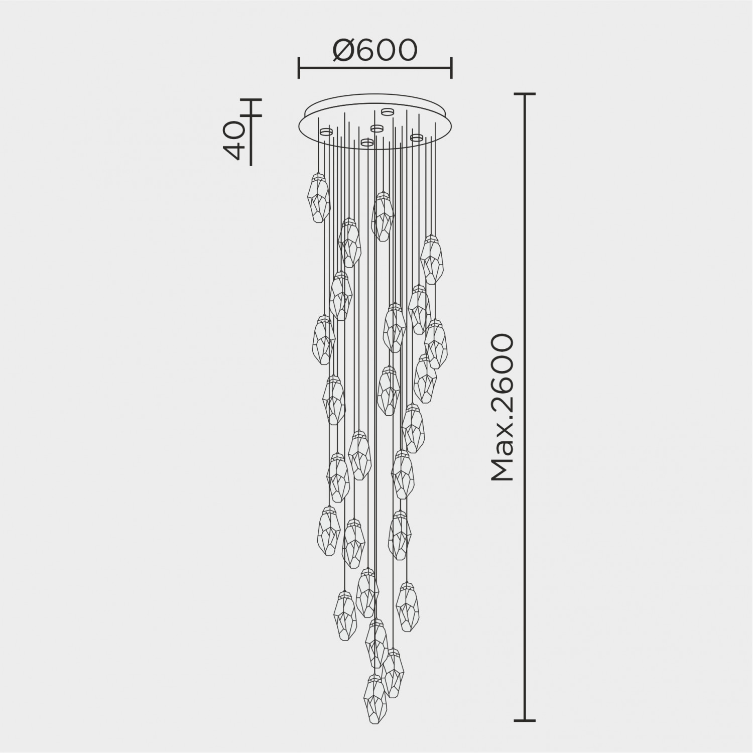 Подвесная люстра MODELUX MS.89140.25 GD