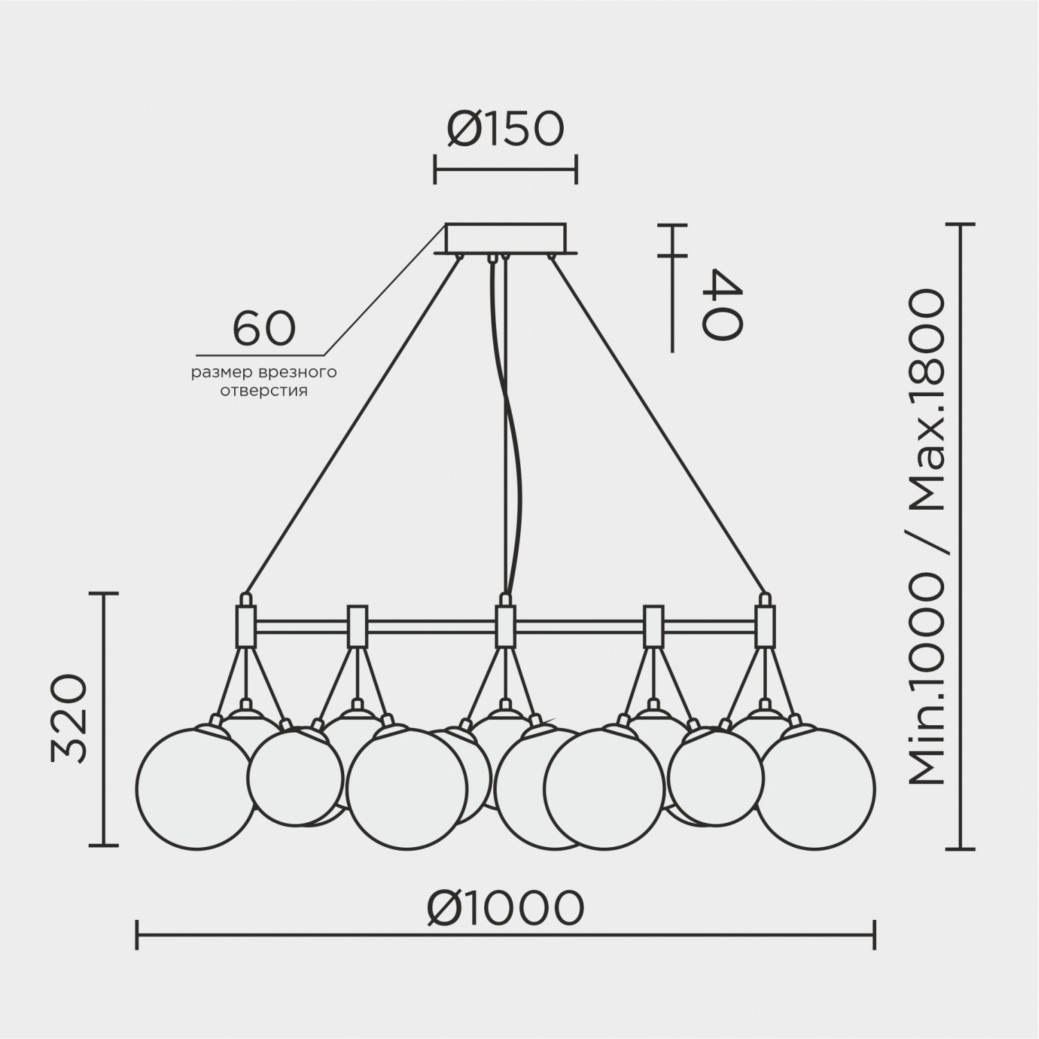 Подвесной светильник MODELUX MS.6119.24 BS