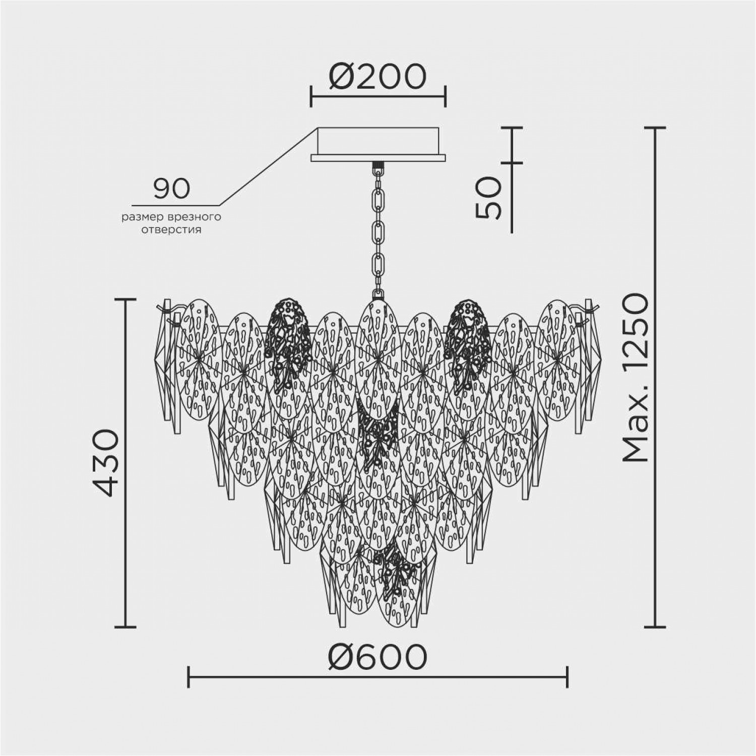 Подвесная люстра MODELUX ML.9528.600 GD