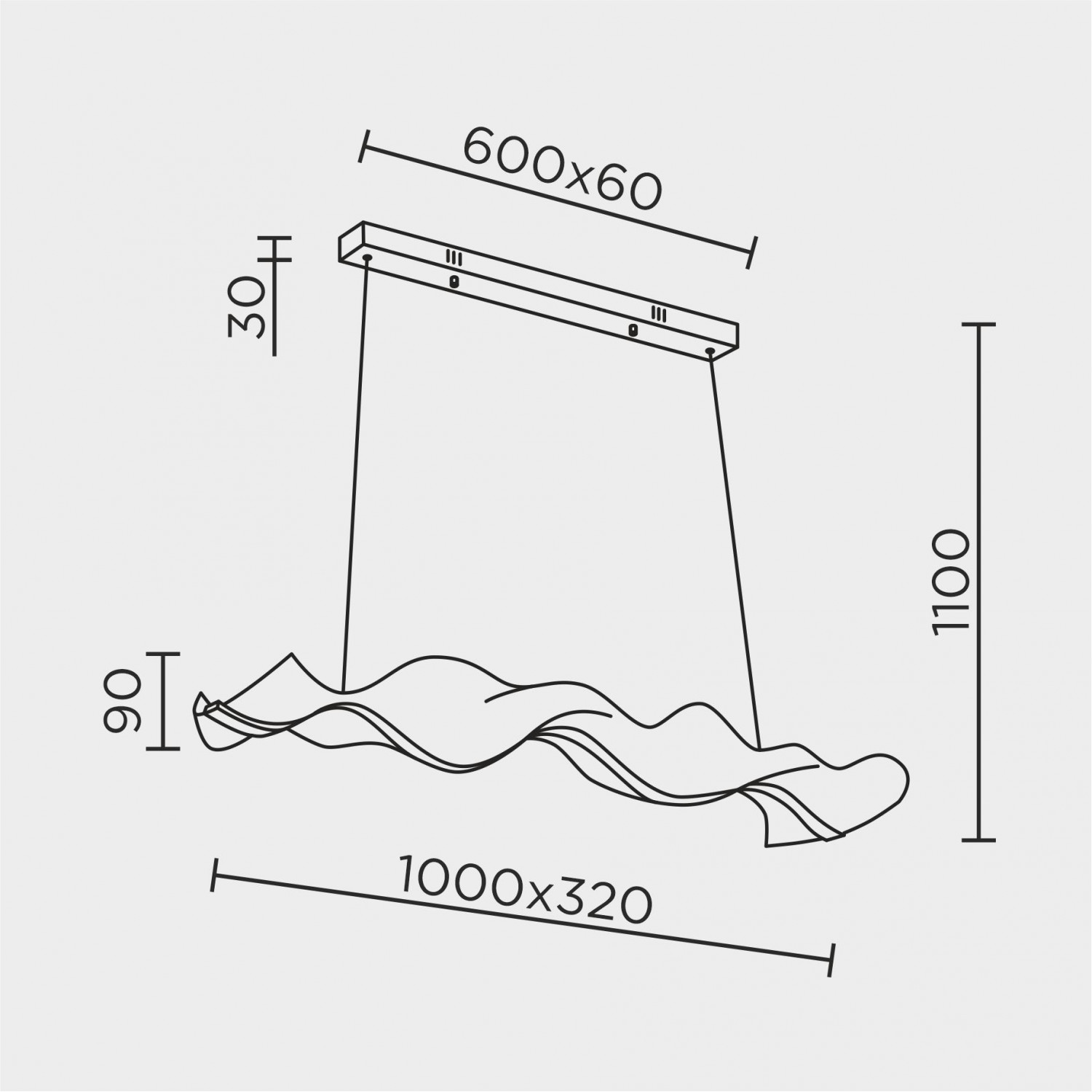 Подвесной светильник MODELUX MS.8046.1000 BK