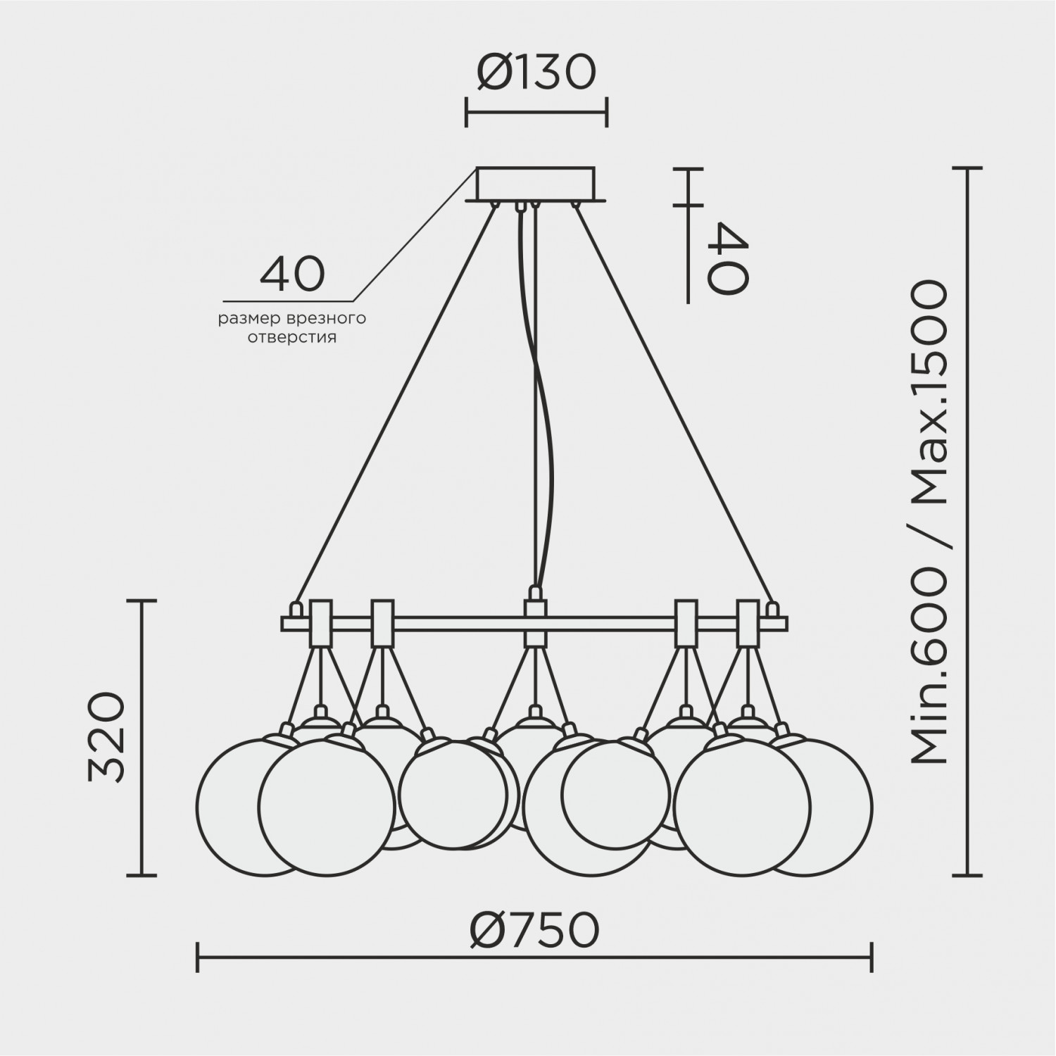 Подвесной светильник MODELUX MS.6119.15 BS