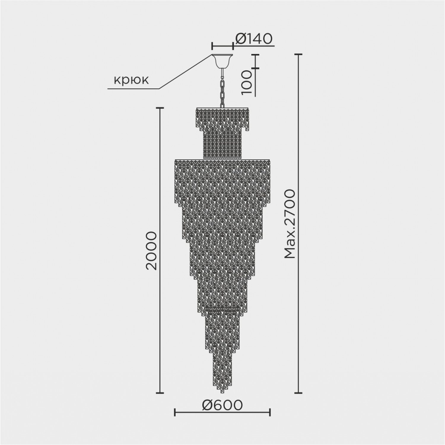 Подвесная люстра MODELUX ML.977.47 GD