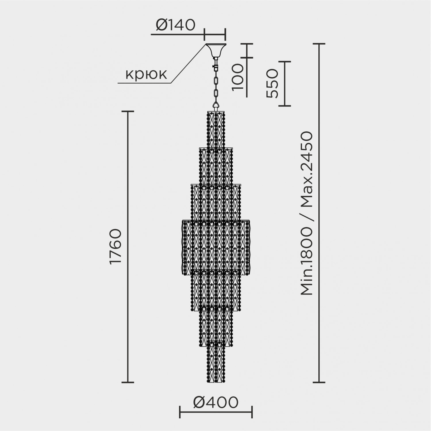Подвесная люстра MODELUX ML.900.20 GD