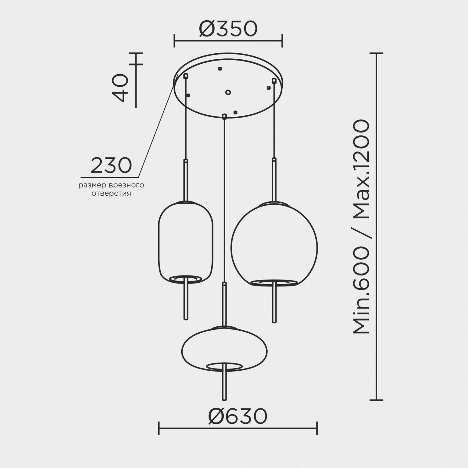 Подвесной светильник MODELUX ML.375.630