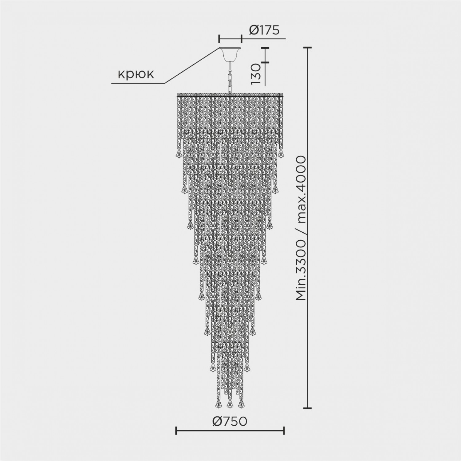 Подвесная люстра MODELUX ML.905.750 GD