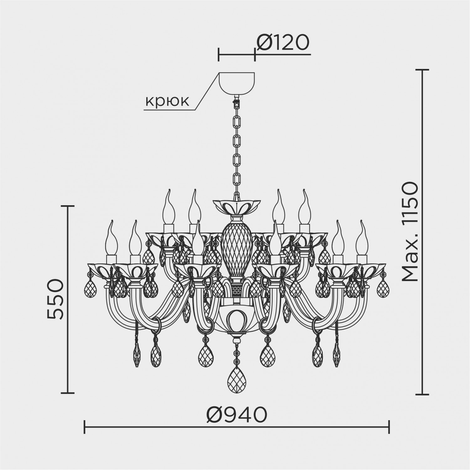 Подвесная люстра MODELUX ML.7148.15P