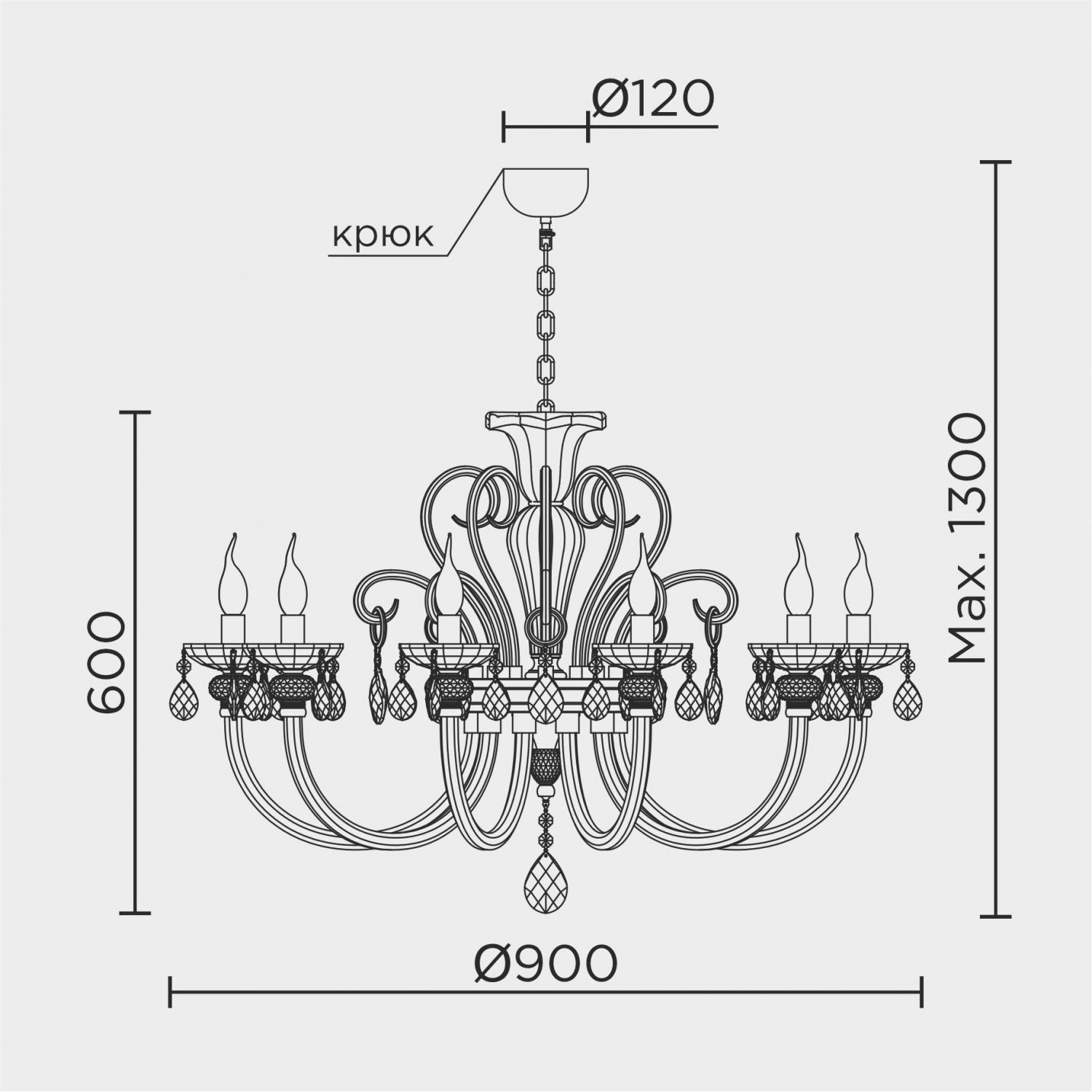 Подвесная люстра MODELUX ML.7141.10P