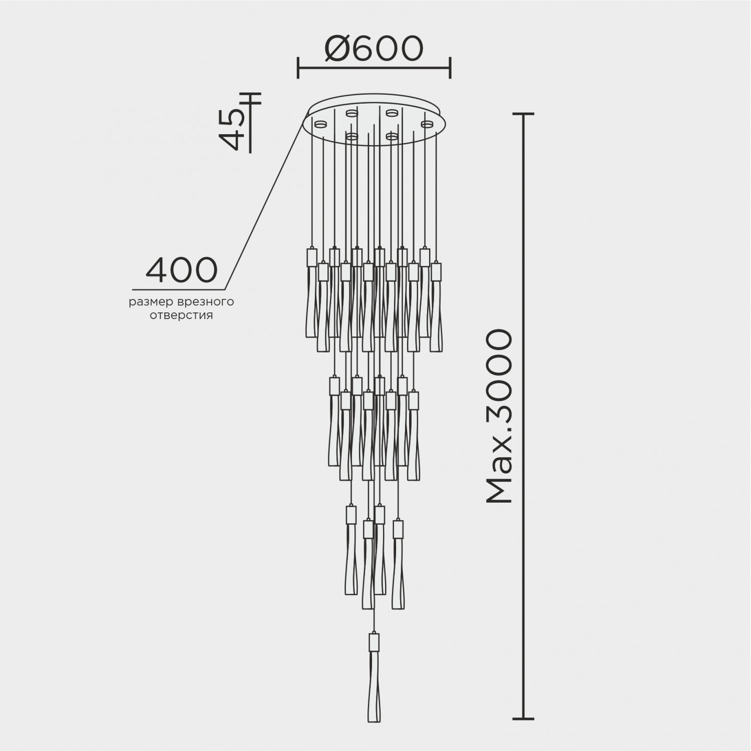 Подвесная люстра MODELUX ML.89138.25 CR