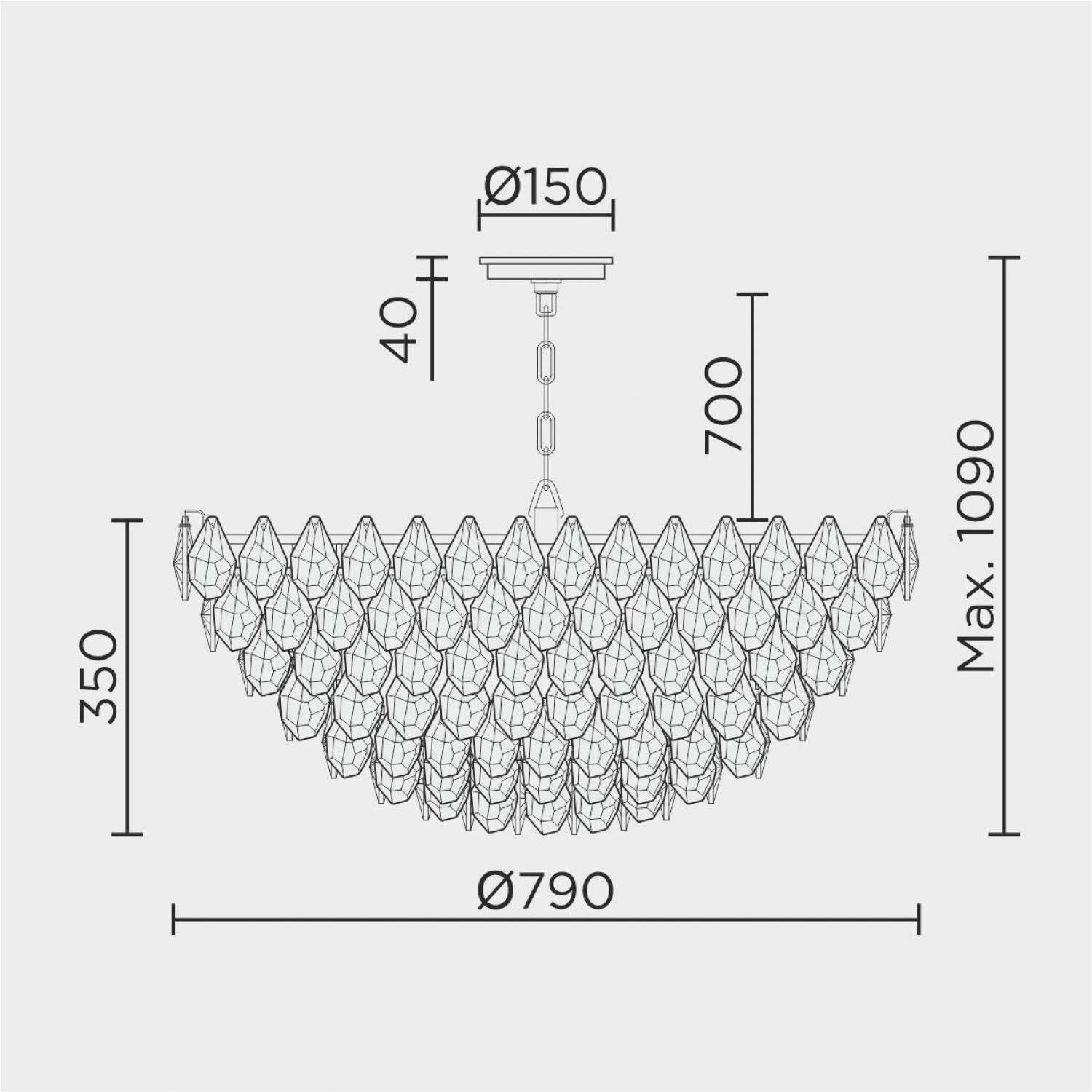 Подвесная люстра MODELUX ML.2363.24 GD