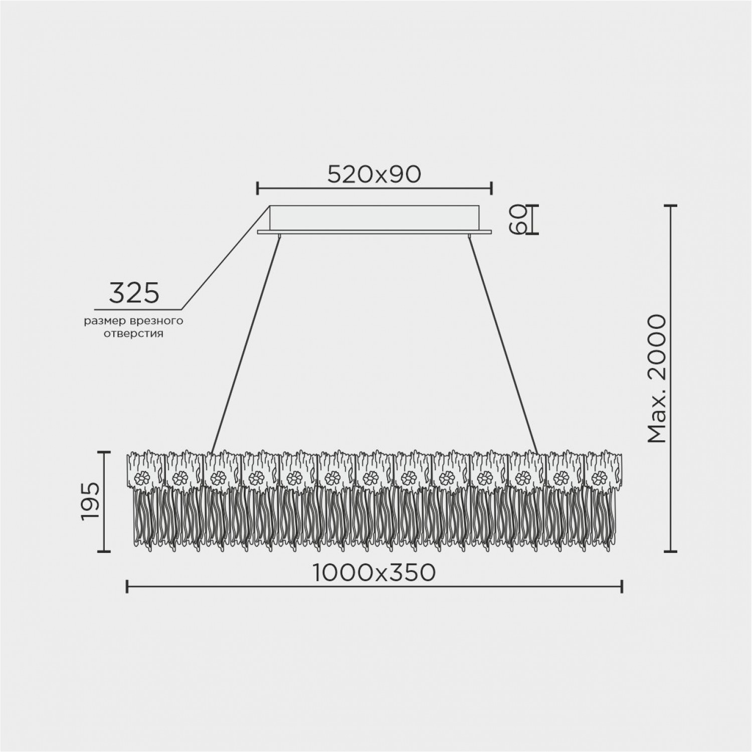 Подвесная люстра MODELUX ML.6028.1000 GD