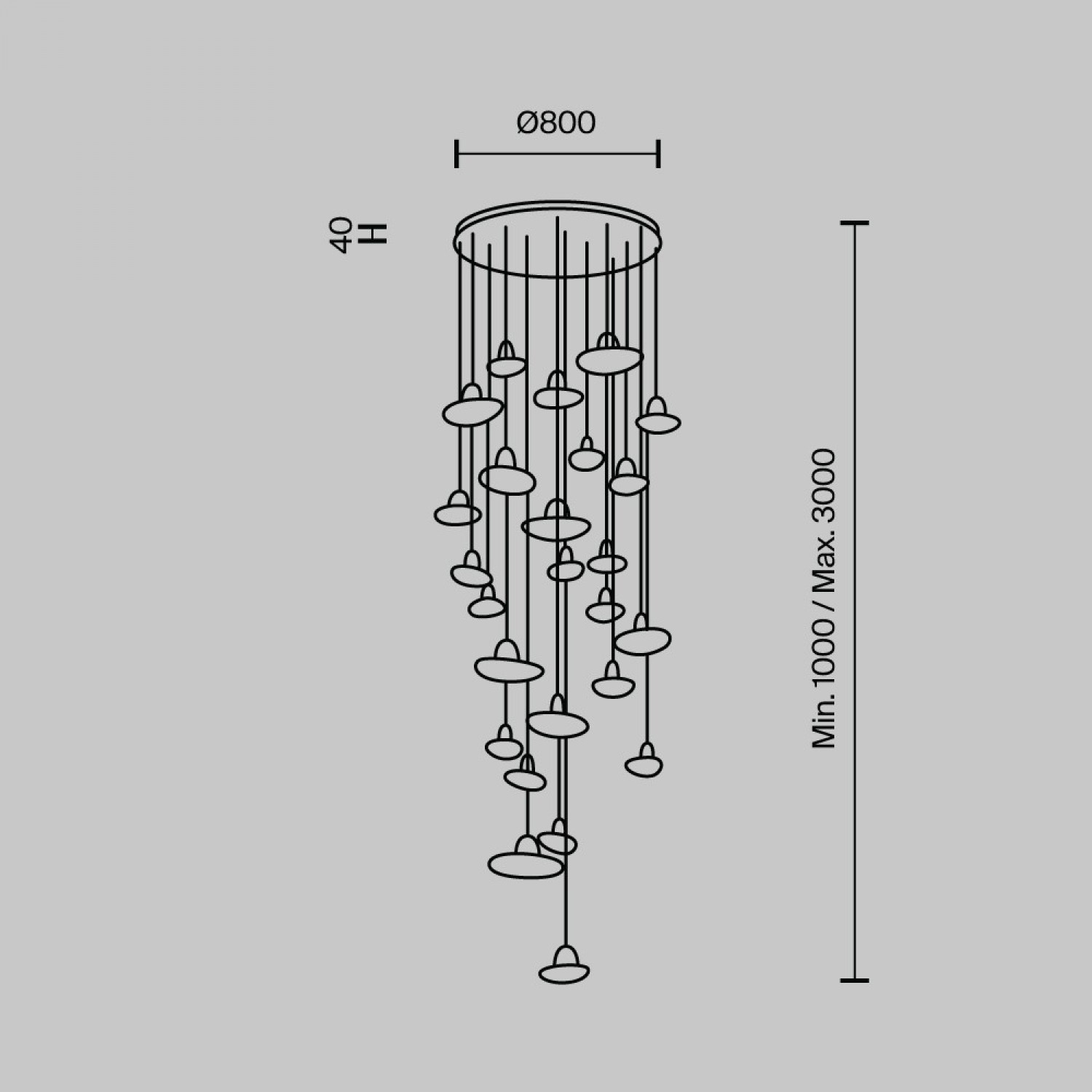 Подвесной светильник MODELUX MS.2326.25 BK