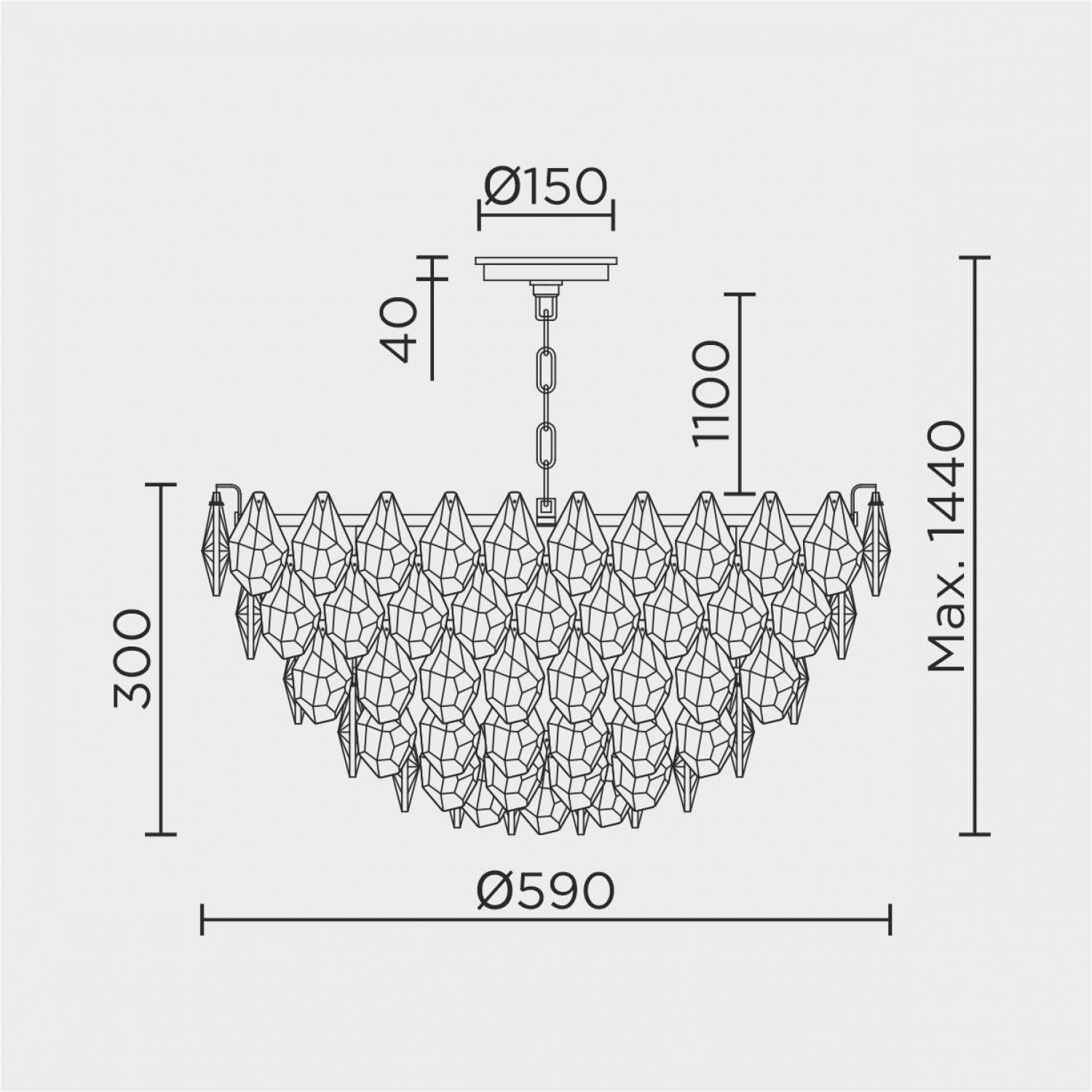 Подвесная люстра MODELUX ML.2363.12 GD