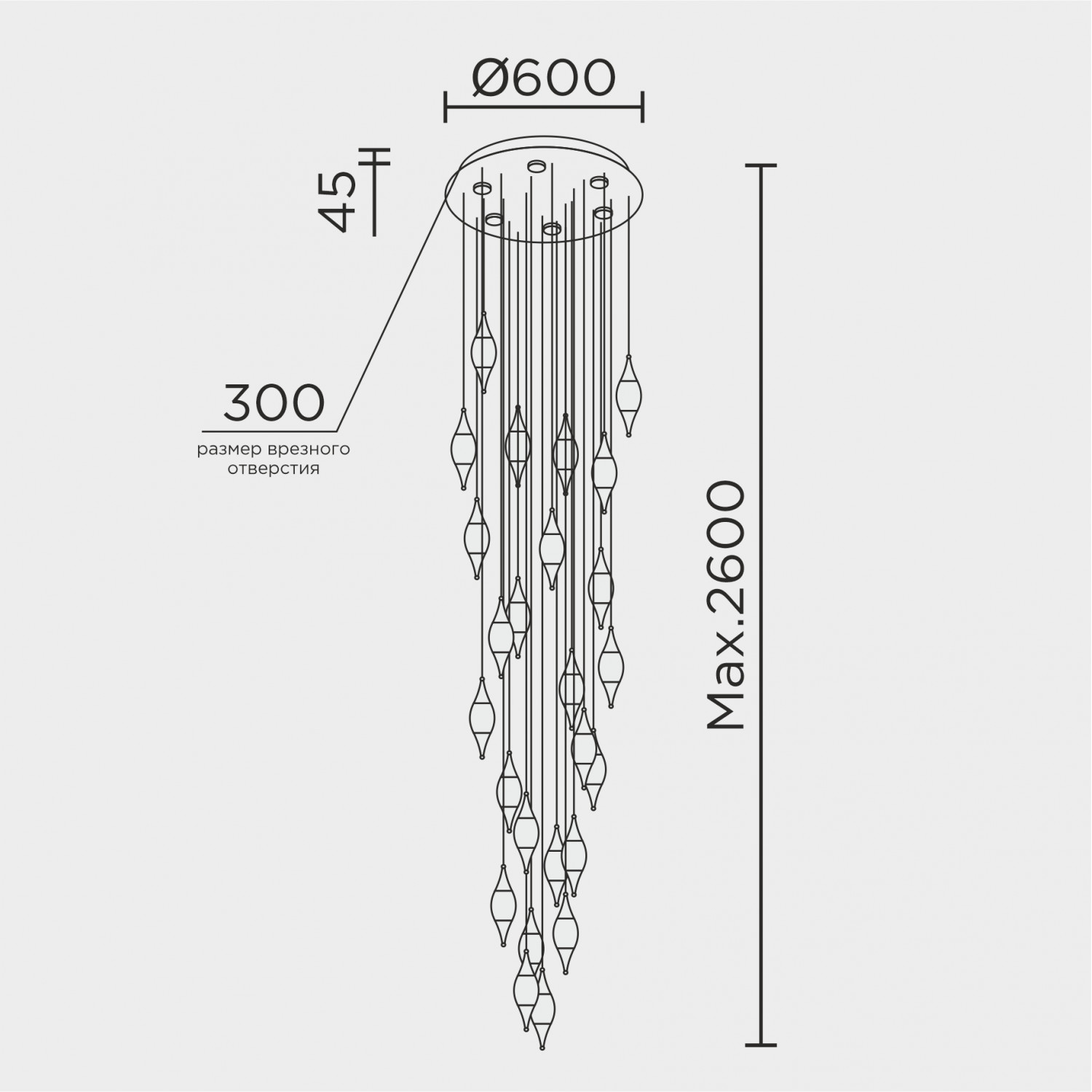 Подвесная люстра MODELUX ML.88986.25 GD