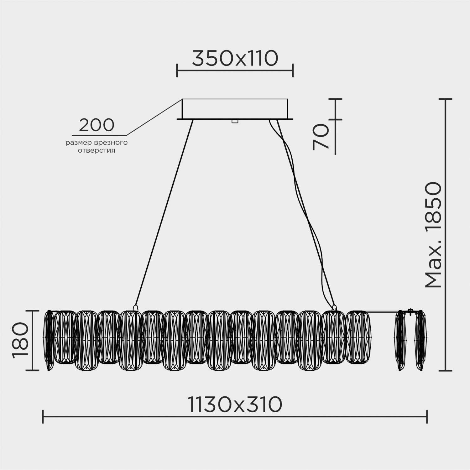 Подвесная люстра MODELUX ML.5550.1160 CP