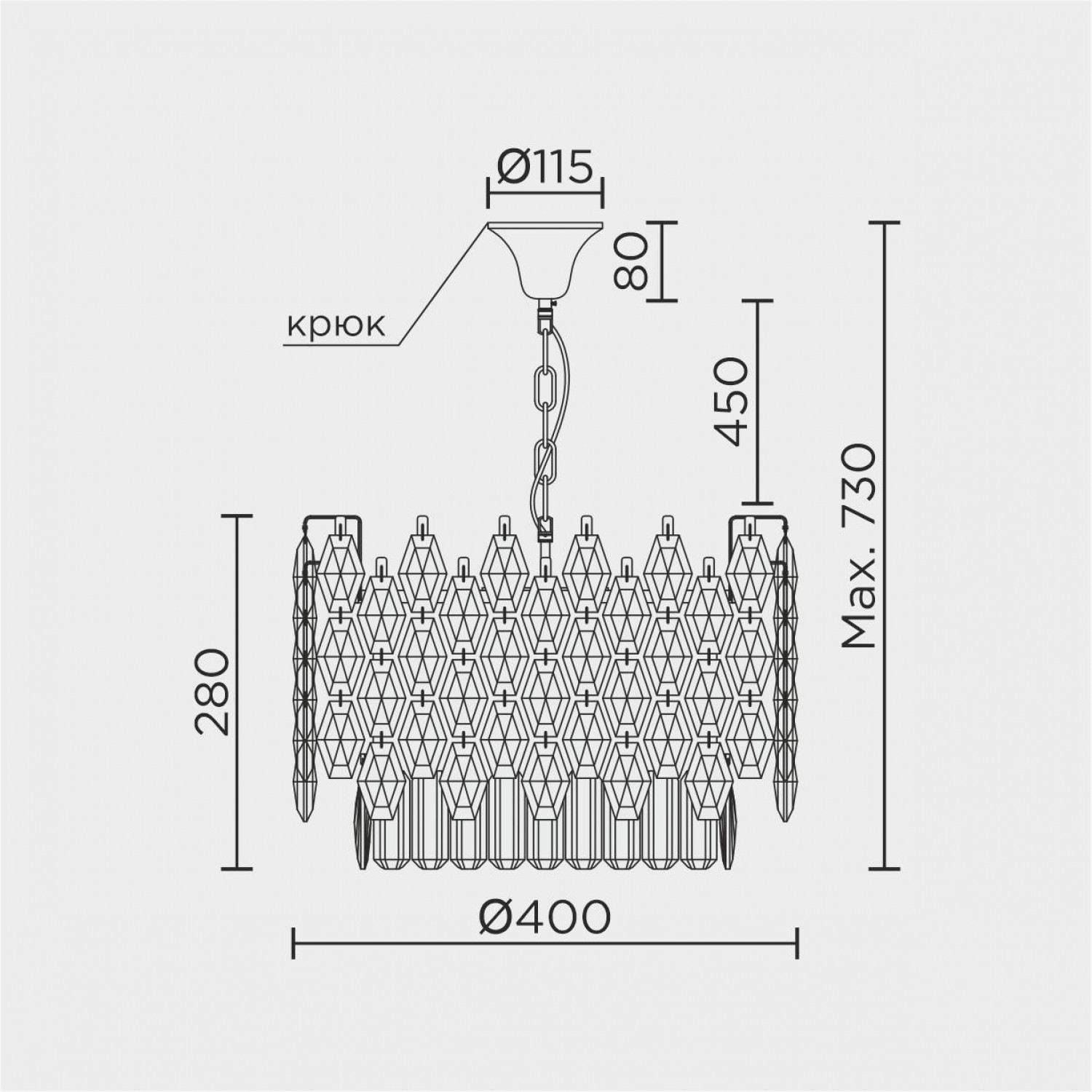 Подвесная люстра MODELUX ML.6938.400 CR