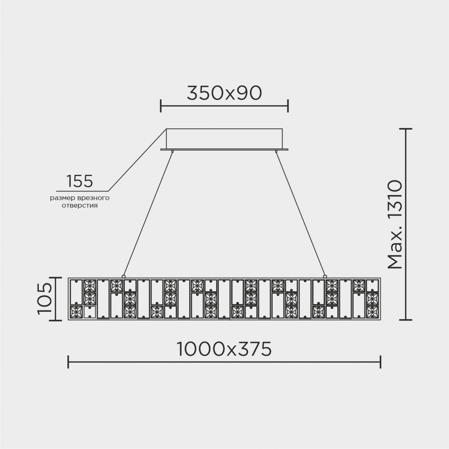 Подвесная люстра MODELUX ML.6988.1000P GD