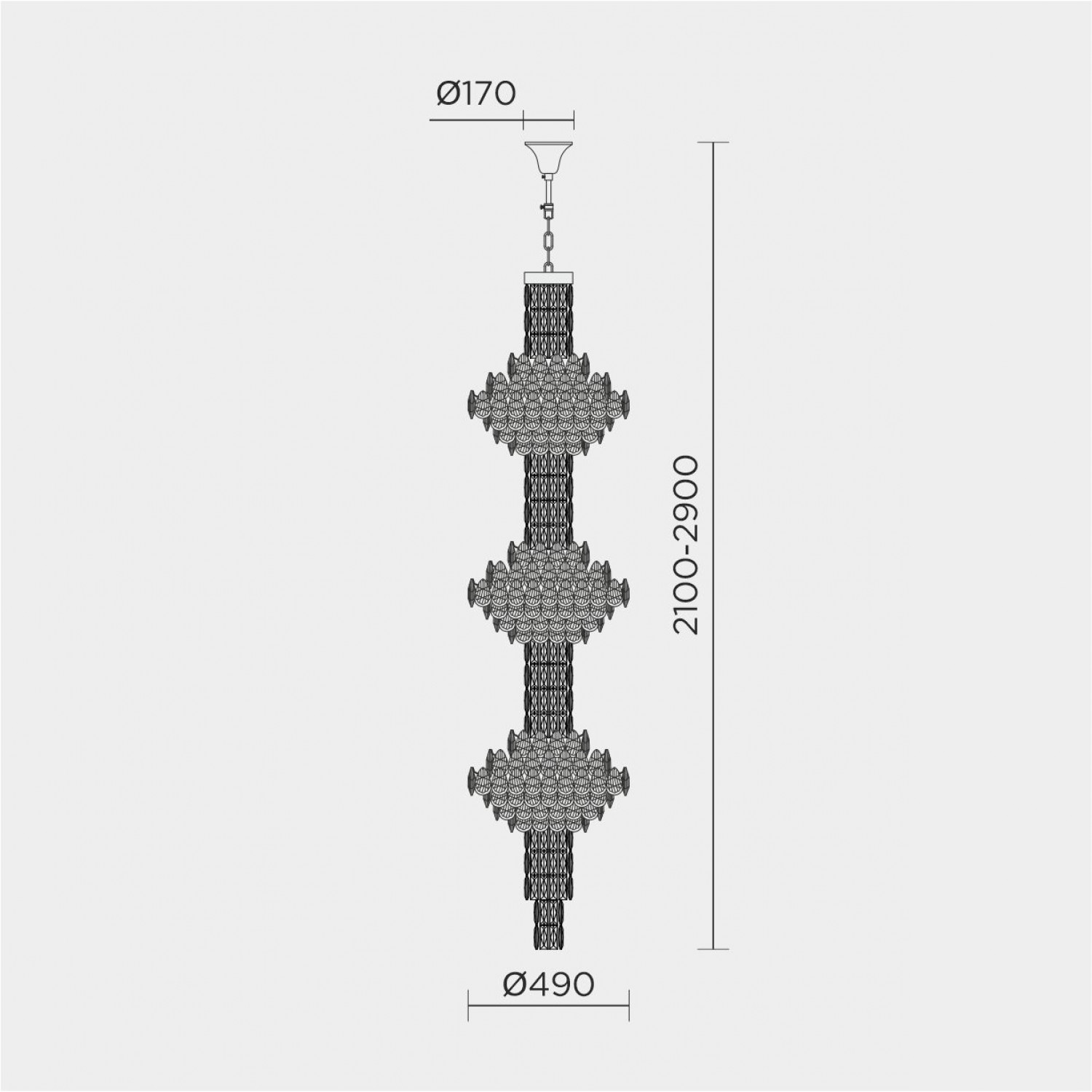 Подвесная люстра MODELUX ML.8861.39P CR