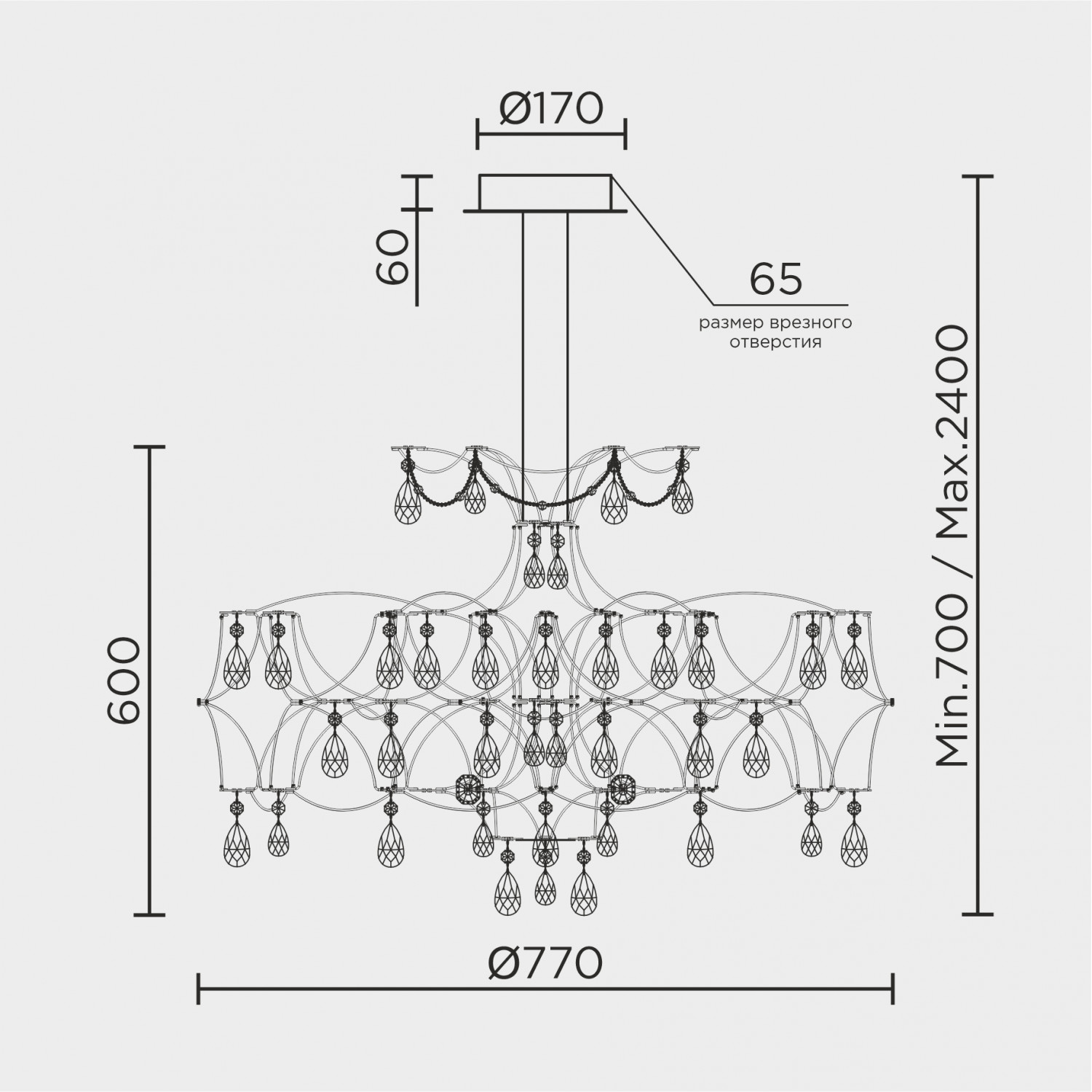 Подвесная люстра MODELUX ML.7815.750P CH