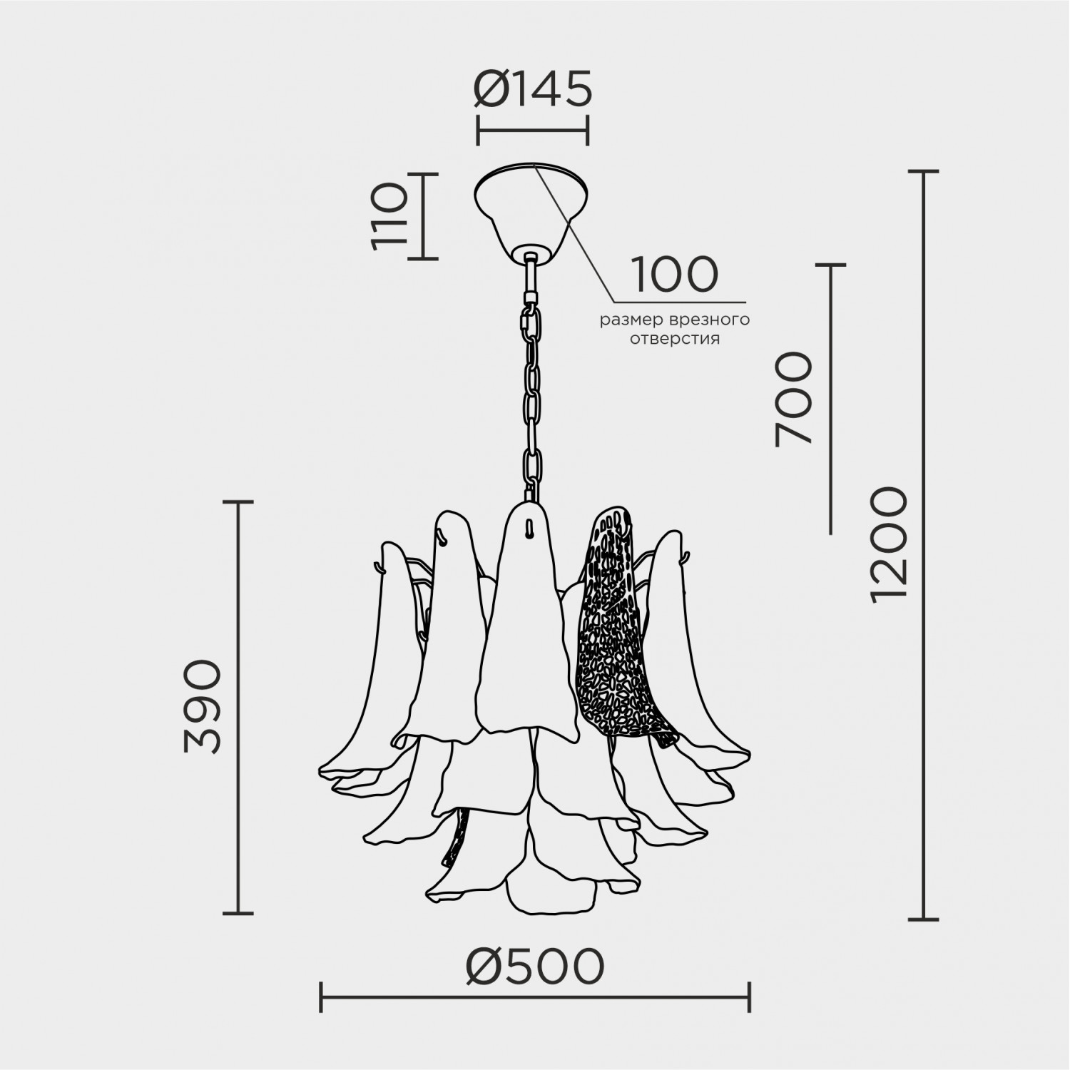 Подвесная люстра MODELUX ML.6777.7P GD