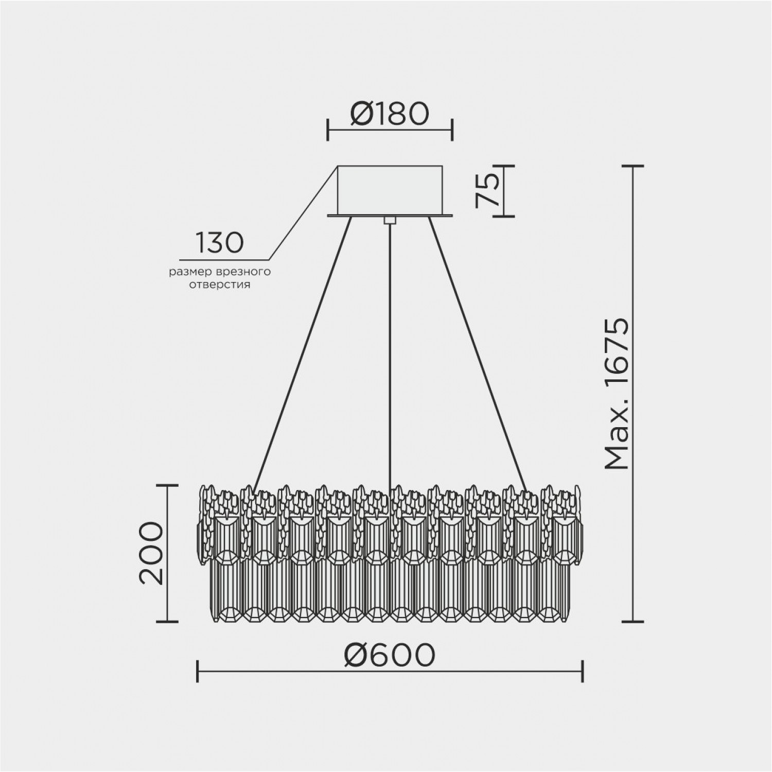 Подвесная люстра MODELUX ML.830.600 GD