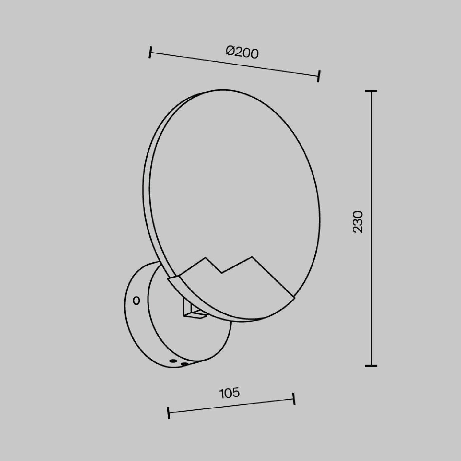 Настенный светильник MODELUX MS.202.200 BS