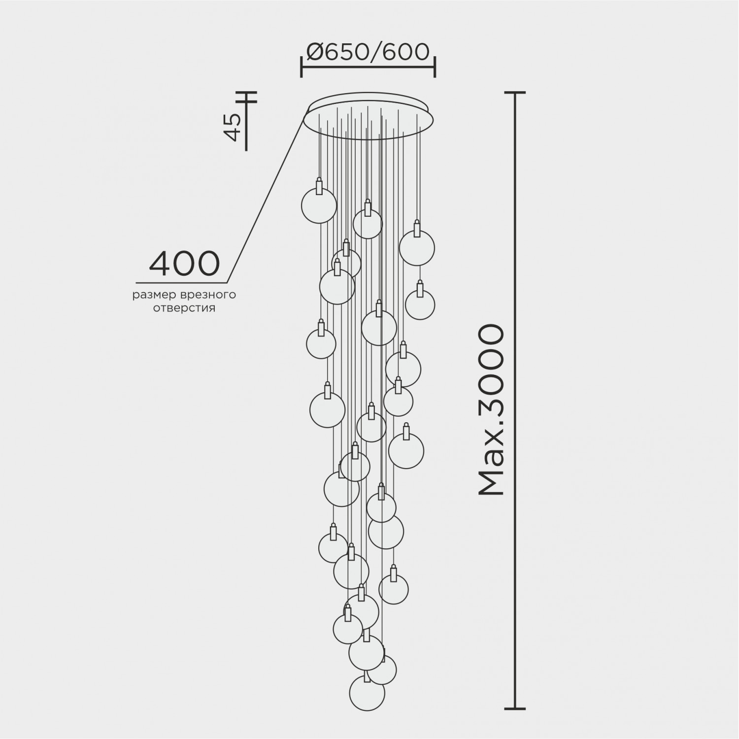 Подвесная люстра MODELUX ML.88988.25 CR