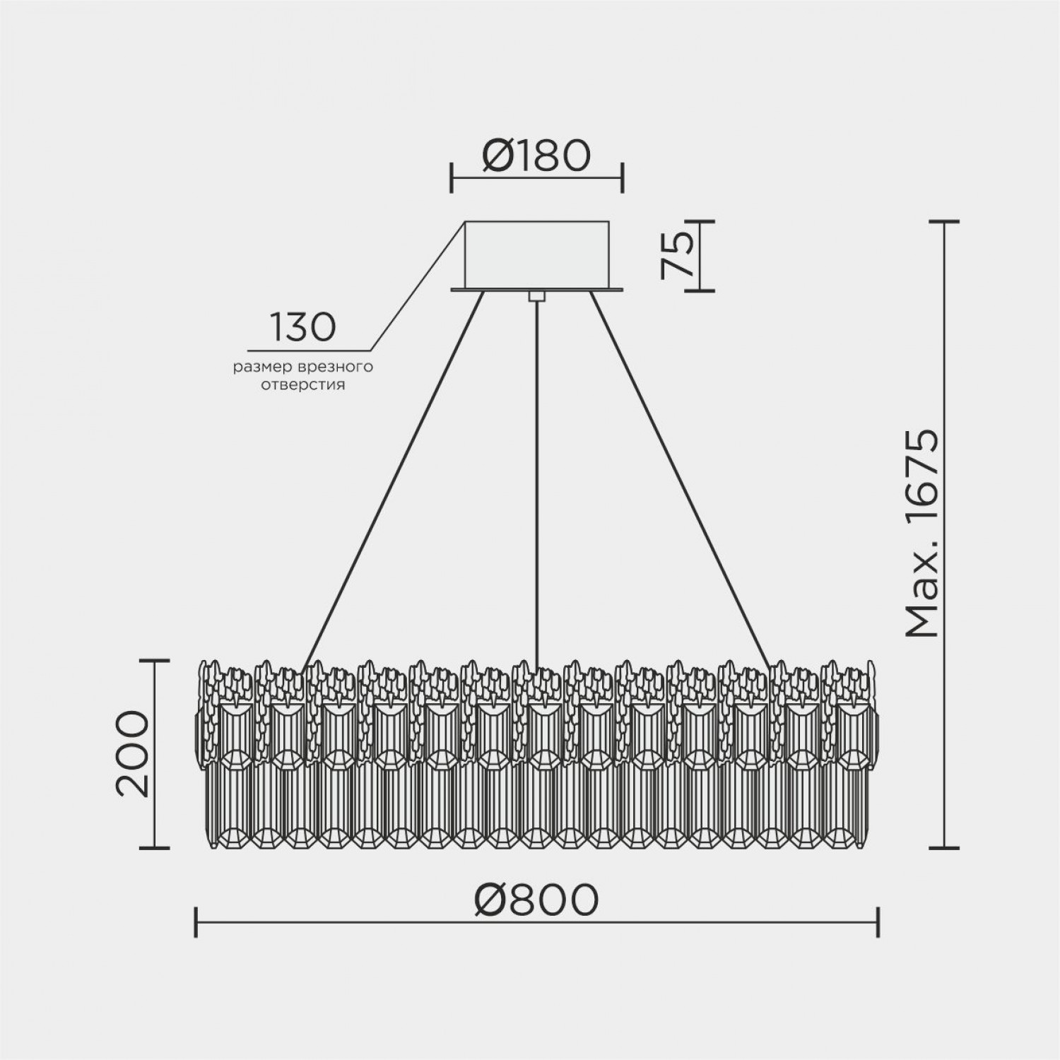 Подвесная люстра MODELUX ML.830.800 GD