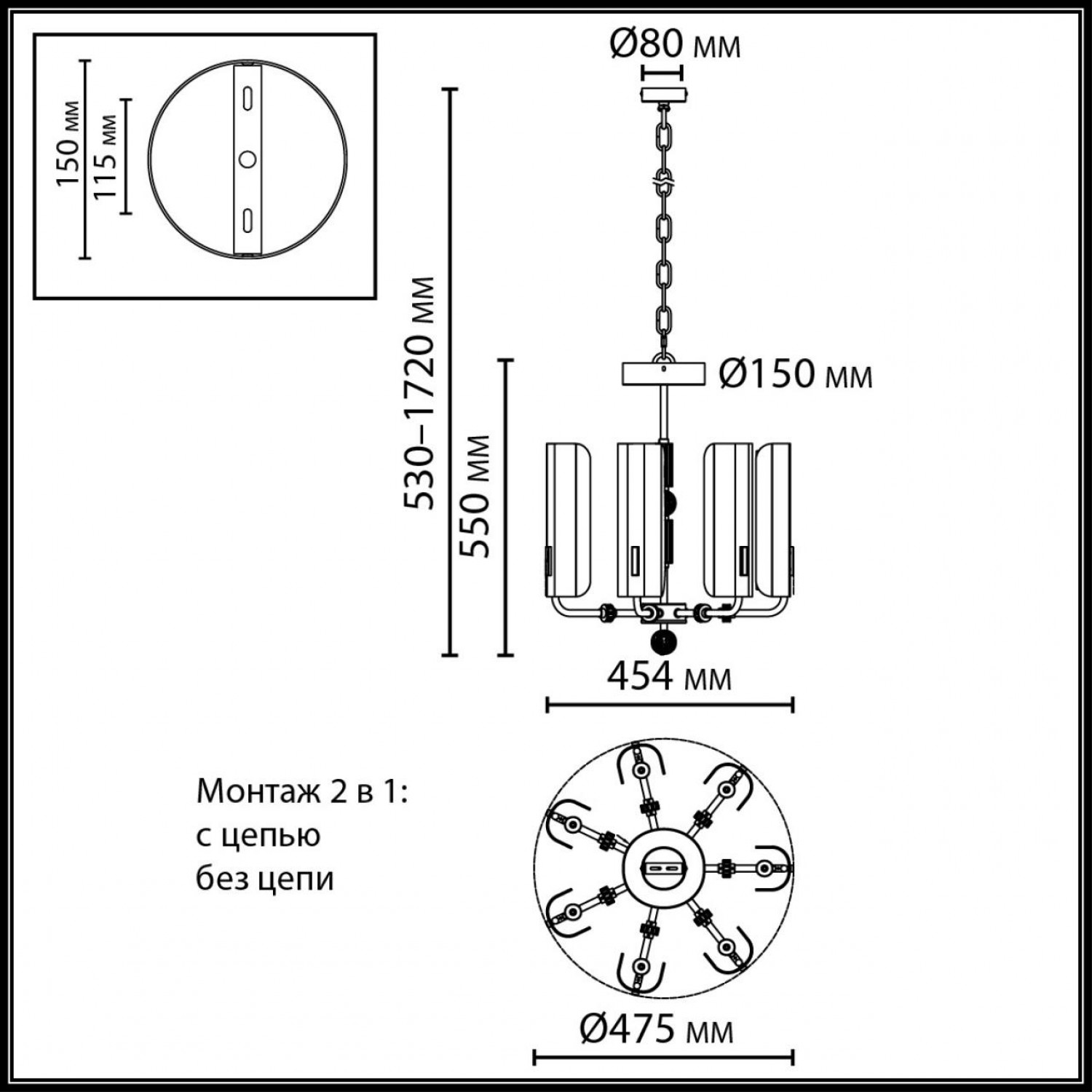 Люстра Odeon Light 5467/35L LION