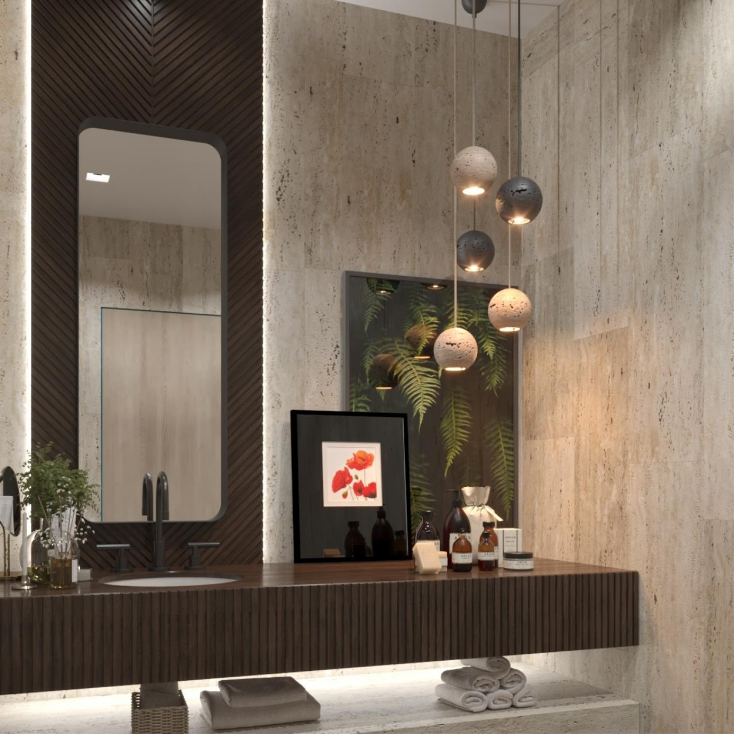 Подвесной светильник Odeon Light 6626/1LU TRAVERTINO