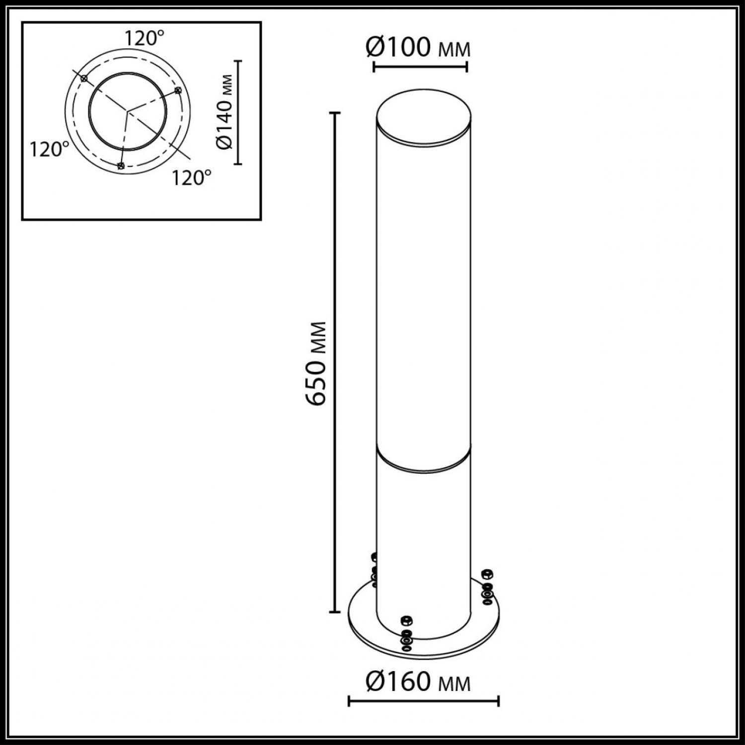 Уличный светильник Odeon Light 7180/18GL CORTENA