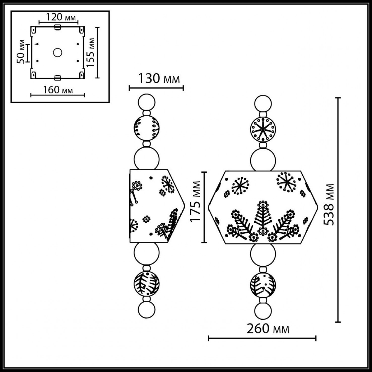 Настенный светильник Odeon Light 5444/1WA KARELIA