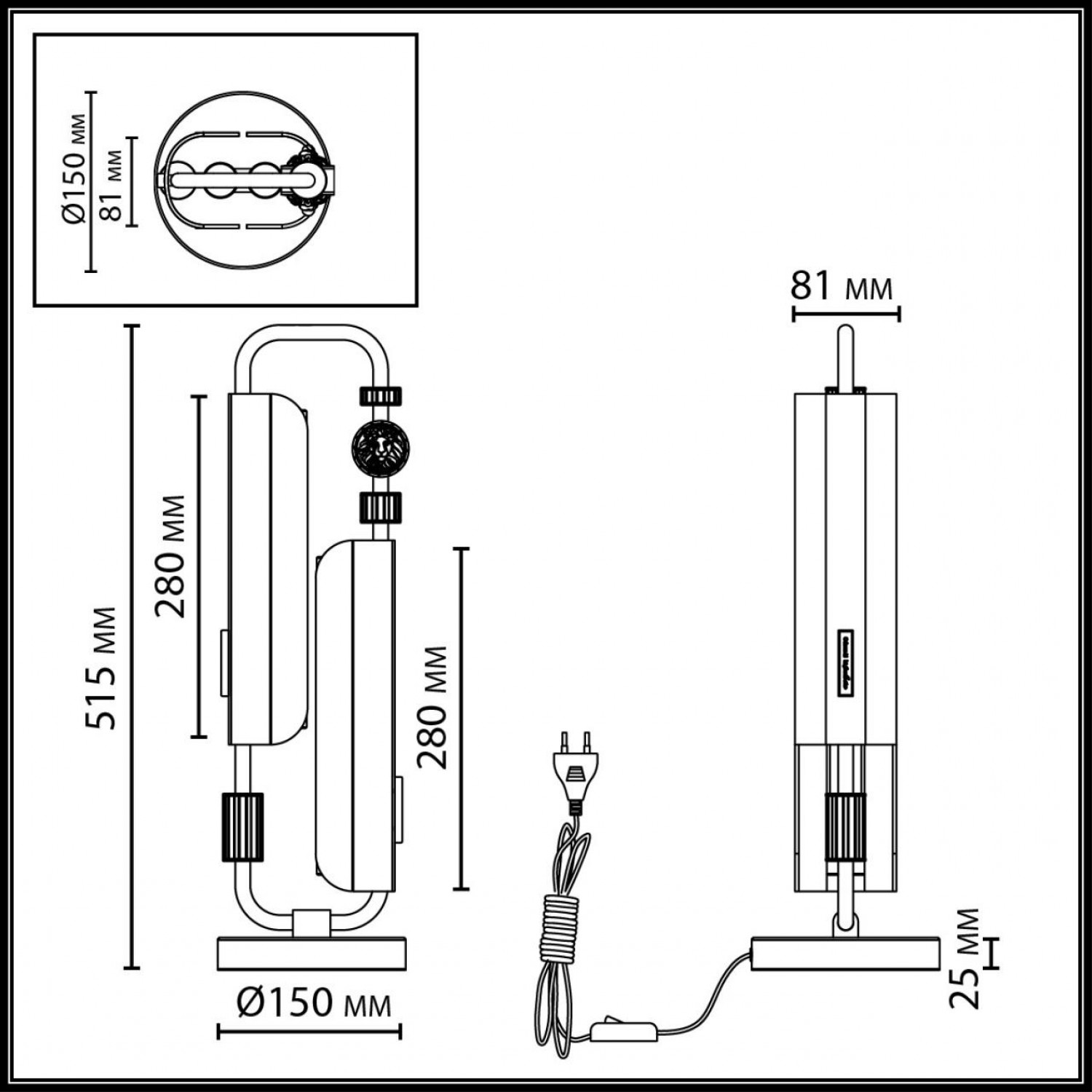 Настольная лампа Odeon Light 5467/10TL LION