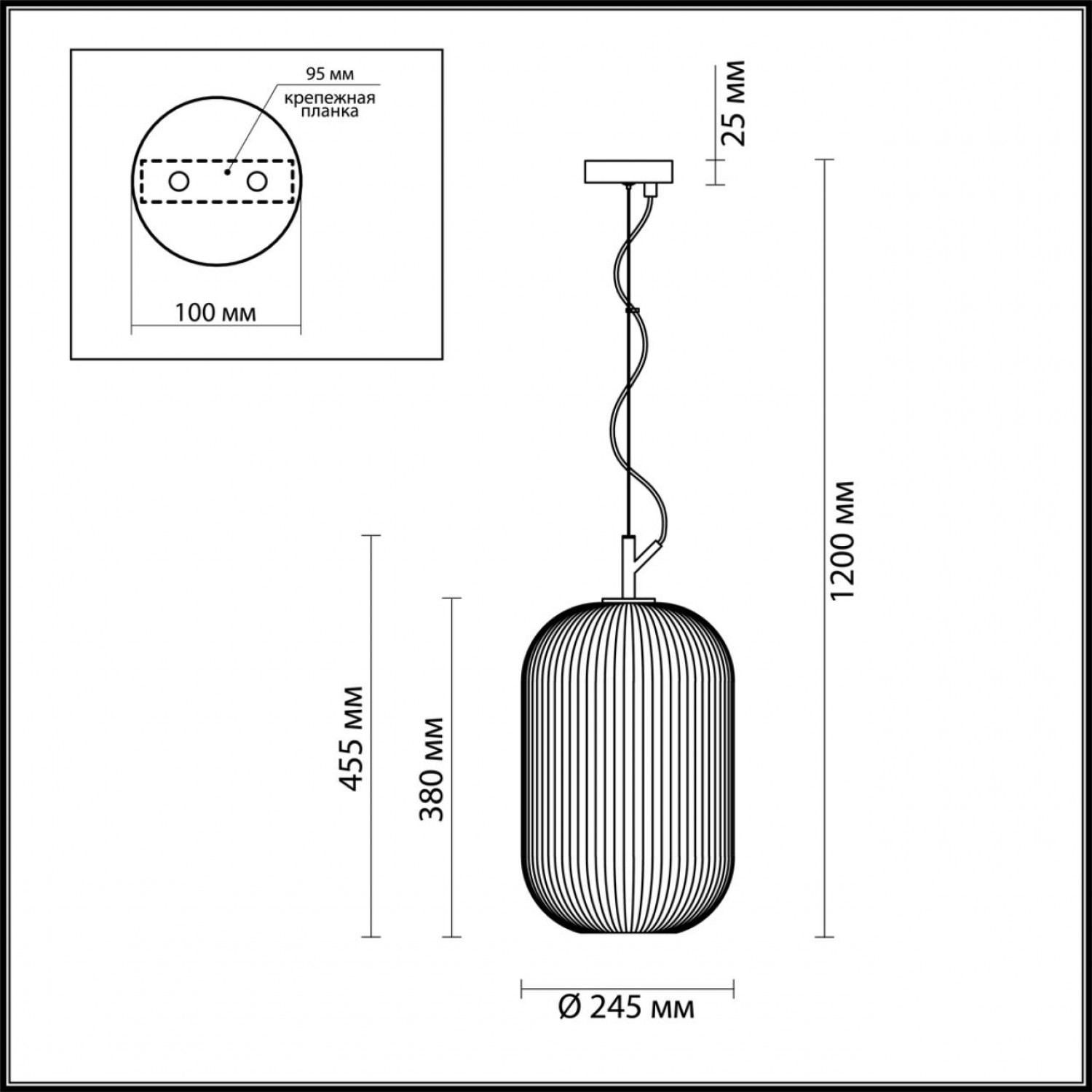 Подвес Odeon Light 4752/1 ROOFI
