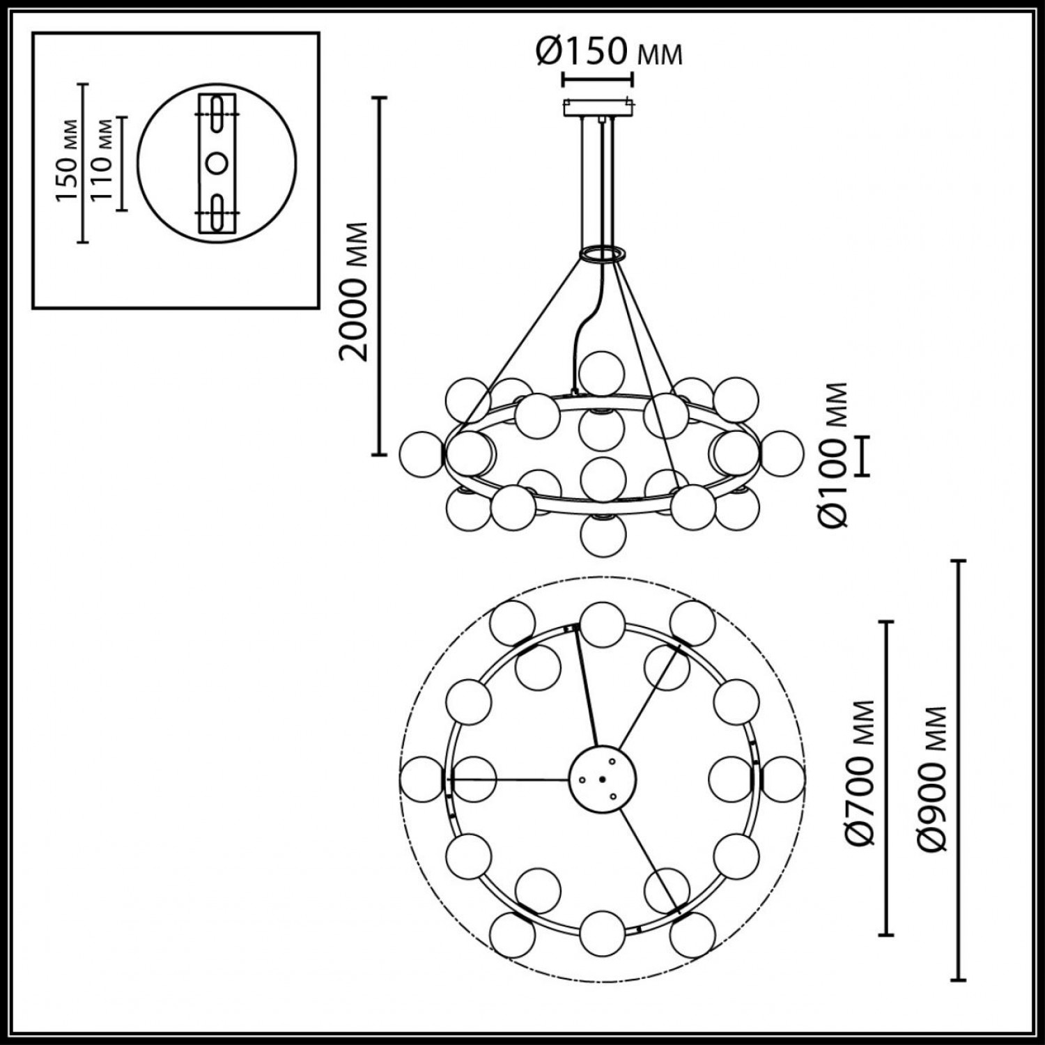 Подвесной светильник Odeon Light 7109/24 MAGIA