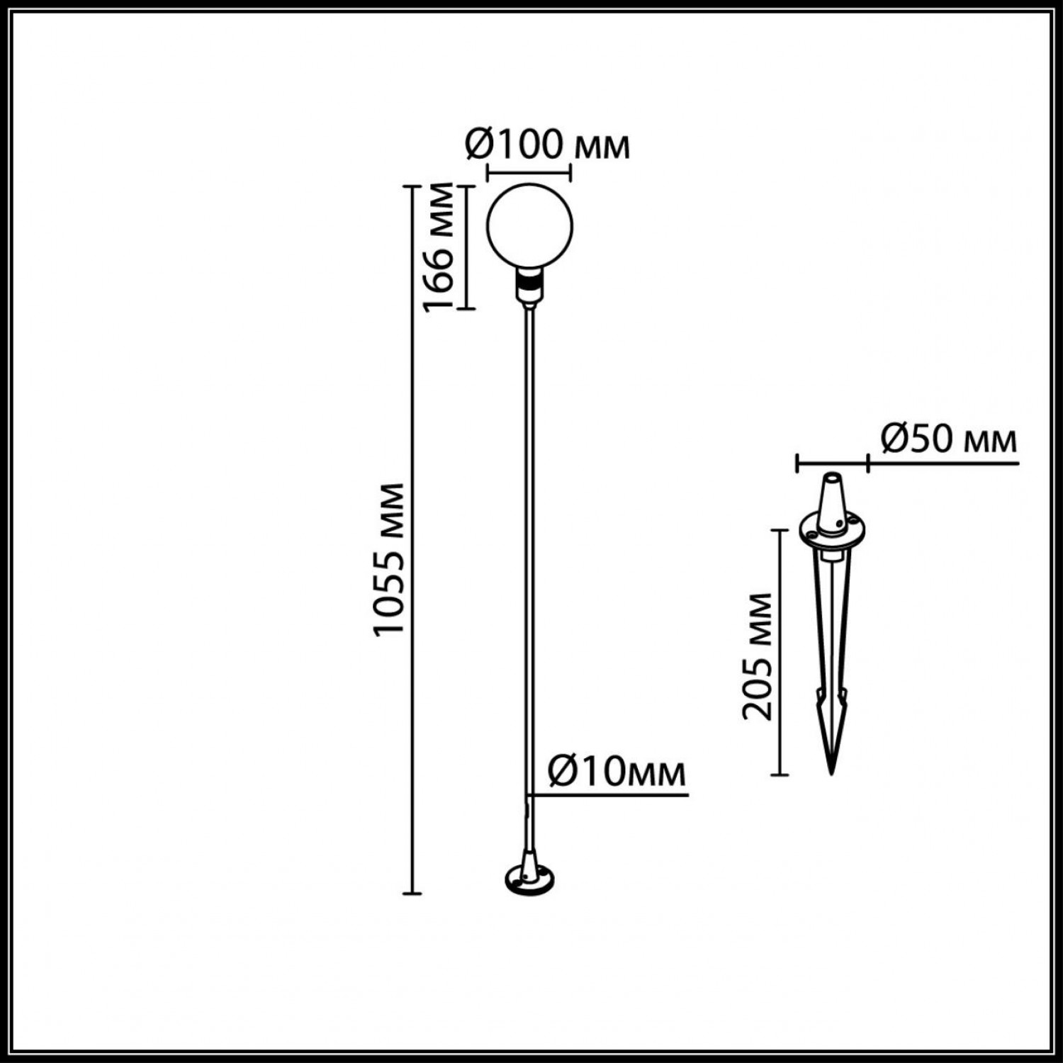 Уличный светильник Odeon Light 7121/2GLB DANDE
