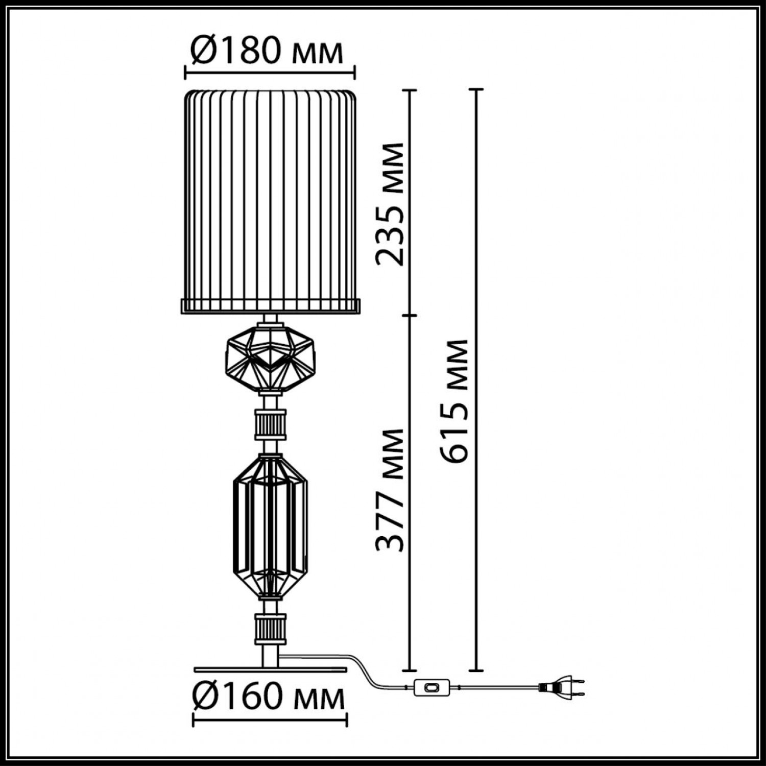 Настольная лампа Odeon Light 5414/1T TERRA