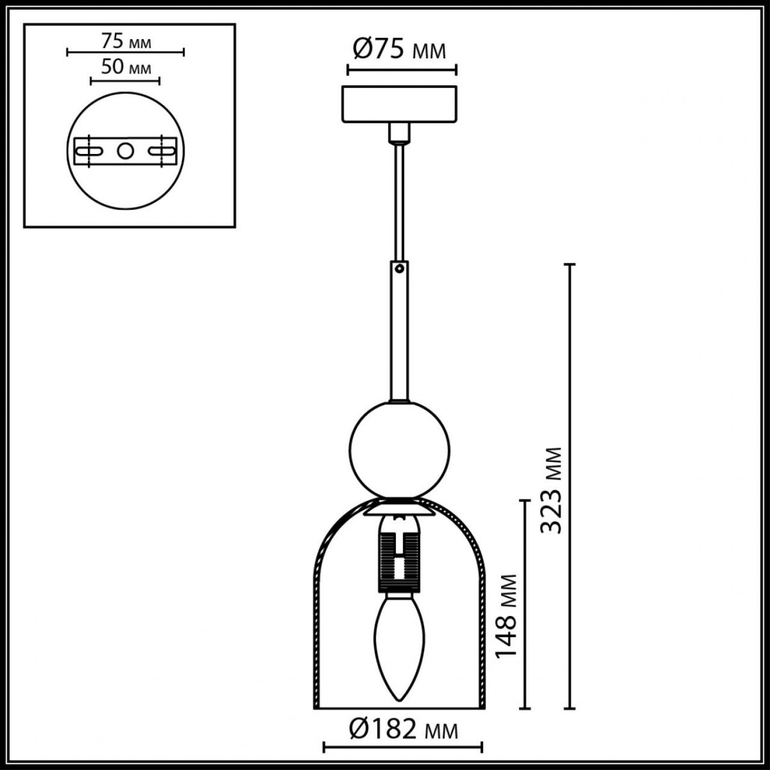 Подвесной светильник Odeon Light 4359/1B LOLLA