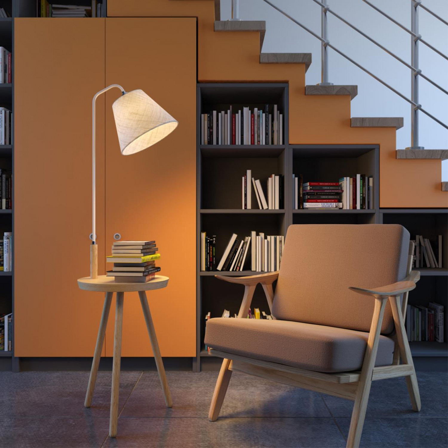 Торшер со столиком Odeon Light 4667/1F KALDA