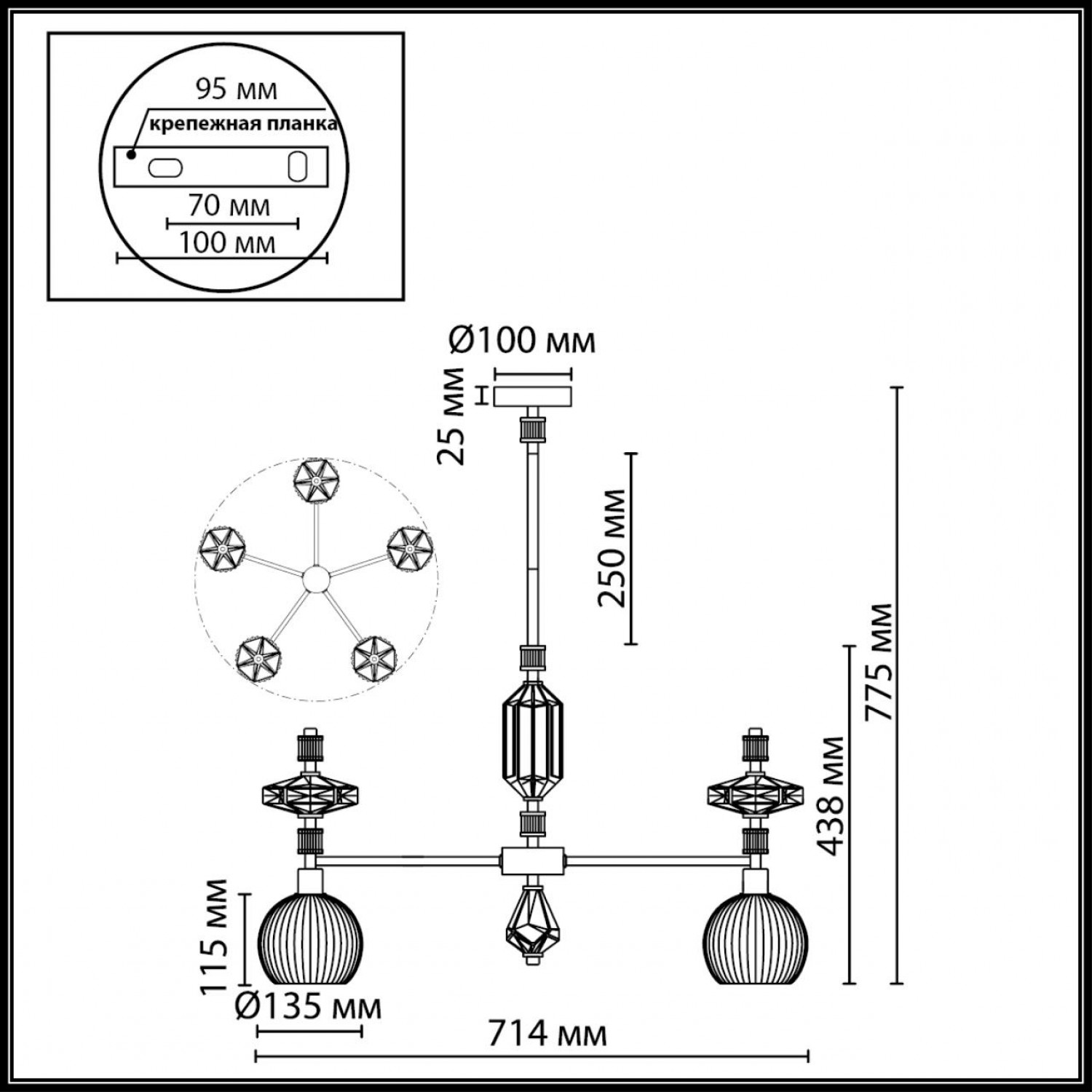 Люстра Odeon Light 5414/5 TERRA